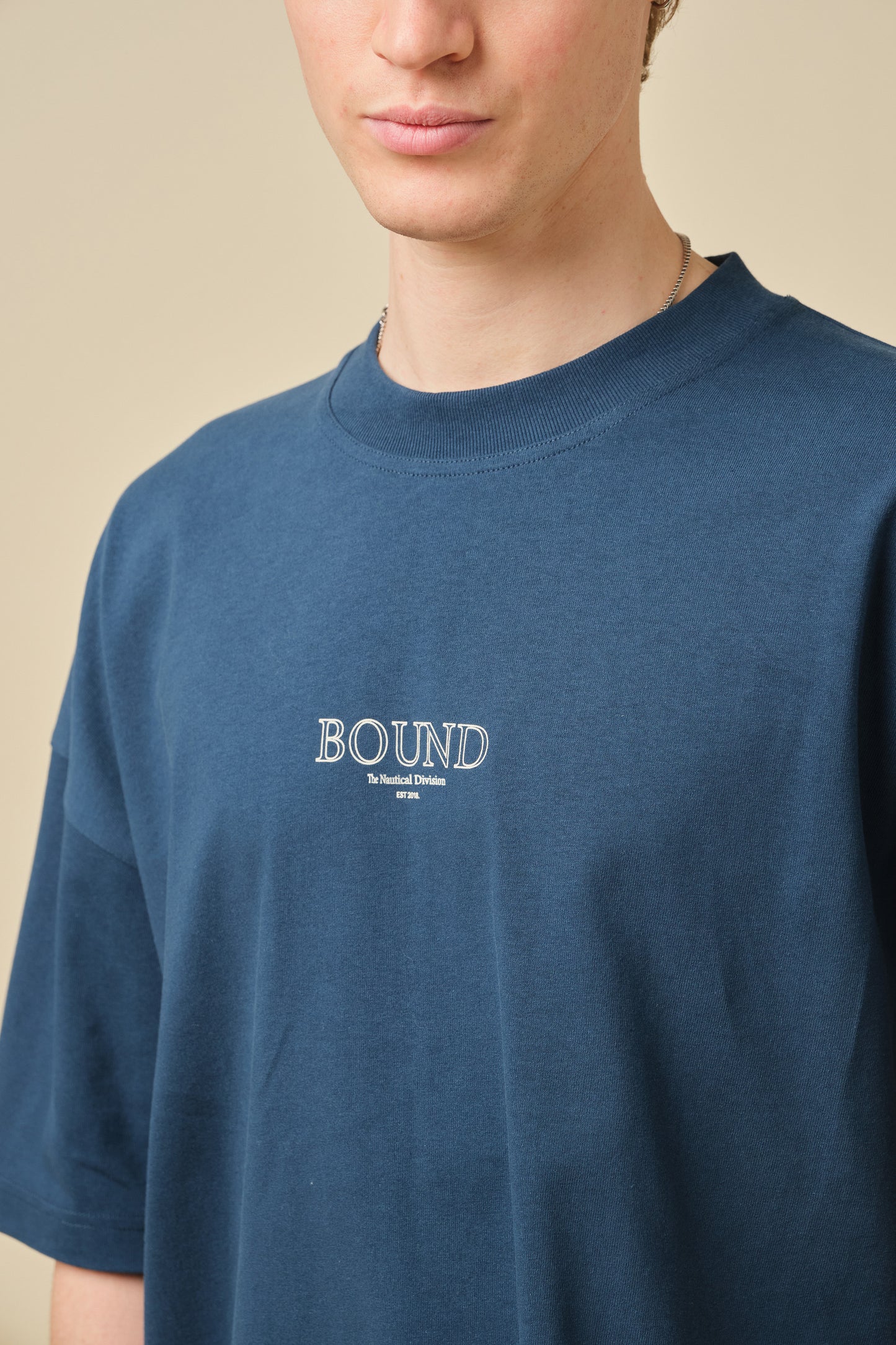NAUTICAL DIVISON BOXY TEE - OCEAN BLUE