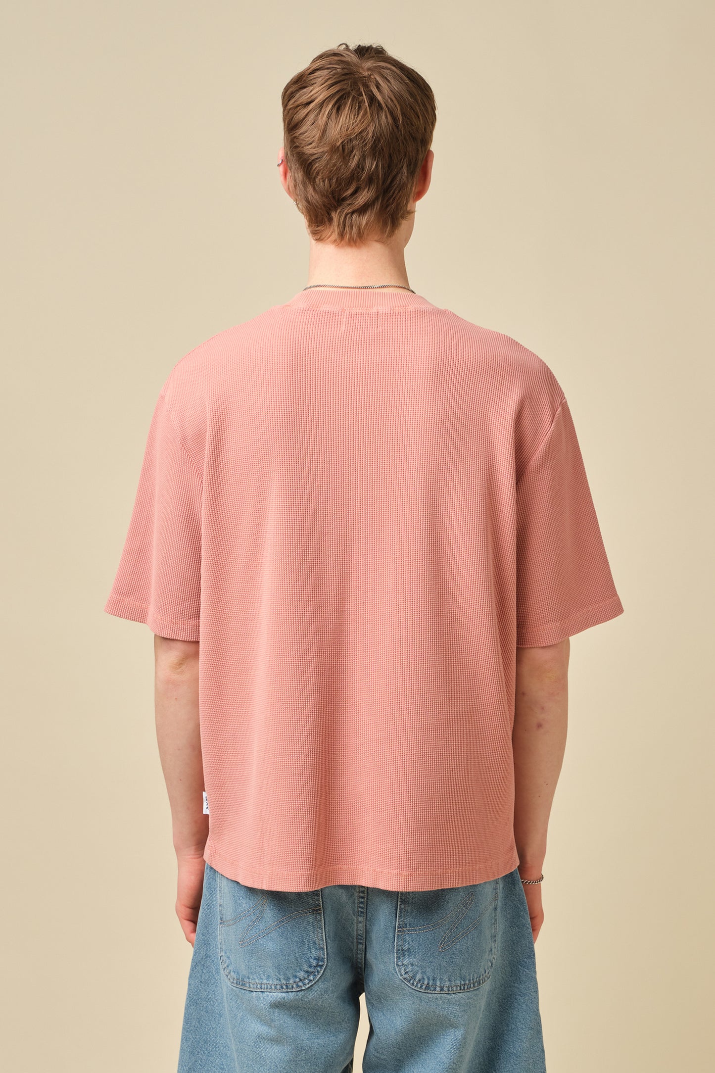 VINTAGE WASHED WAFFLE TEE - PINK