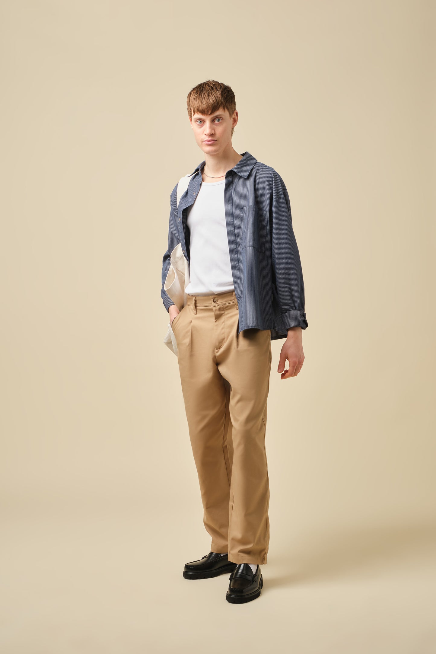 LORDELO STRIPE LONGSLEEVE SHIRT - NAVY