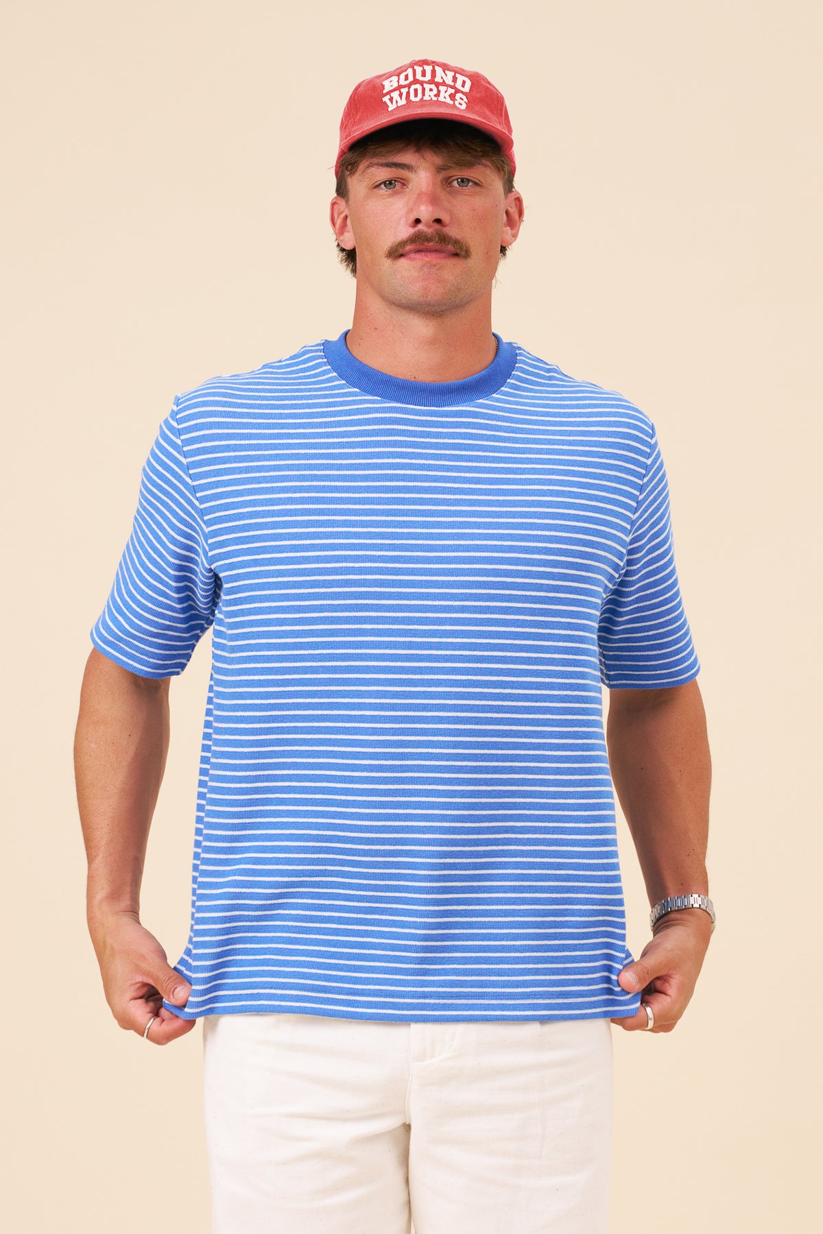 BOTHA STRIPE TEE - BLUE