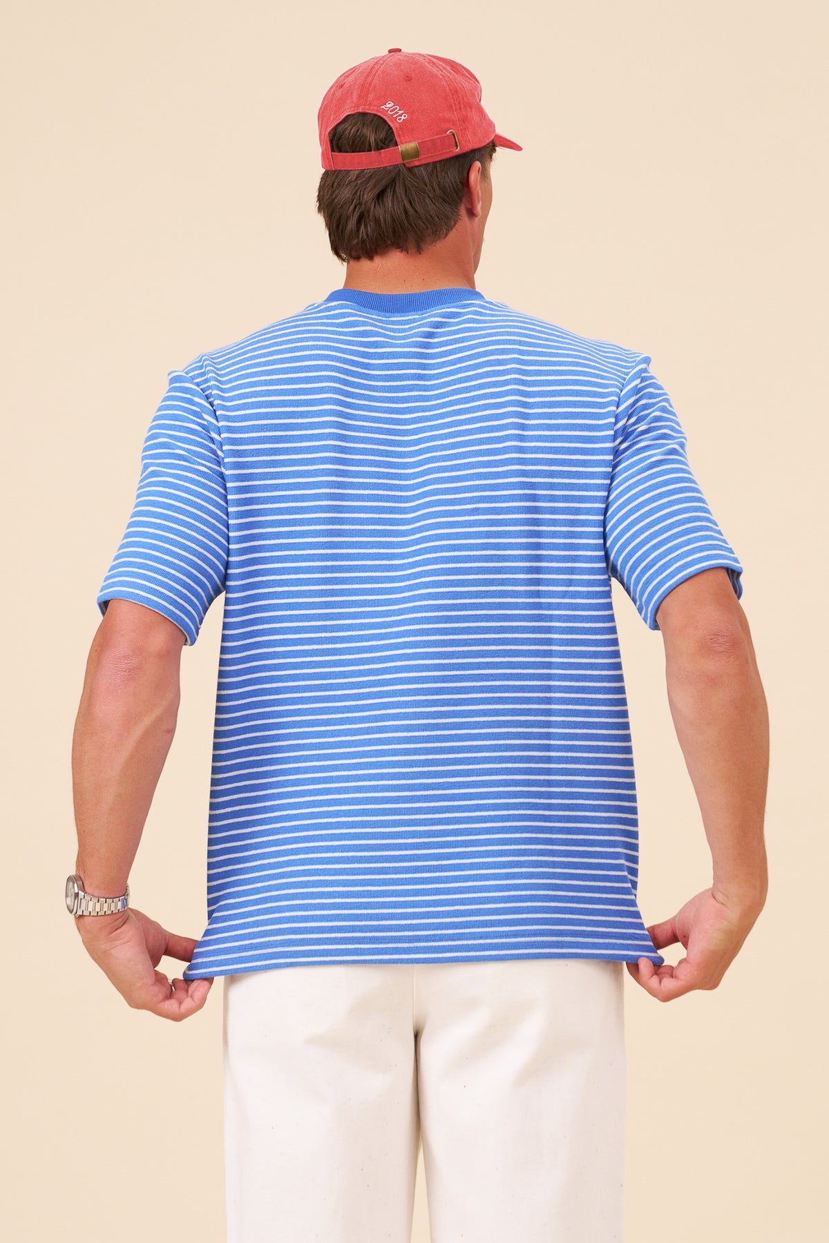 BOTHA STRIPE TEE - BLUE