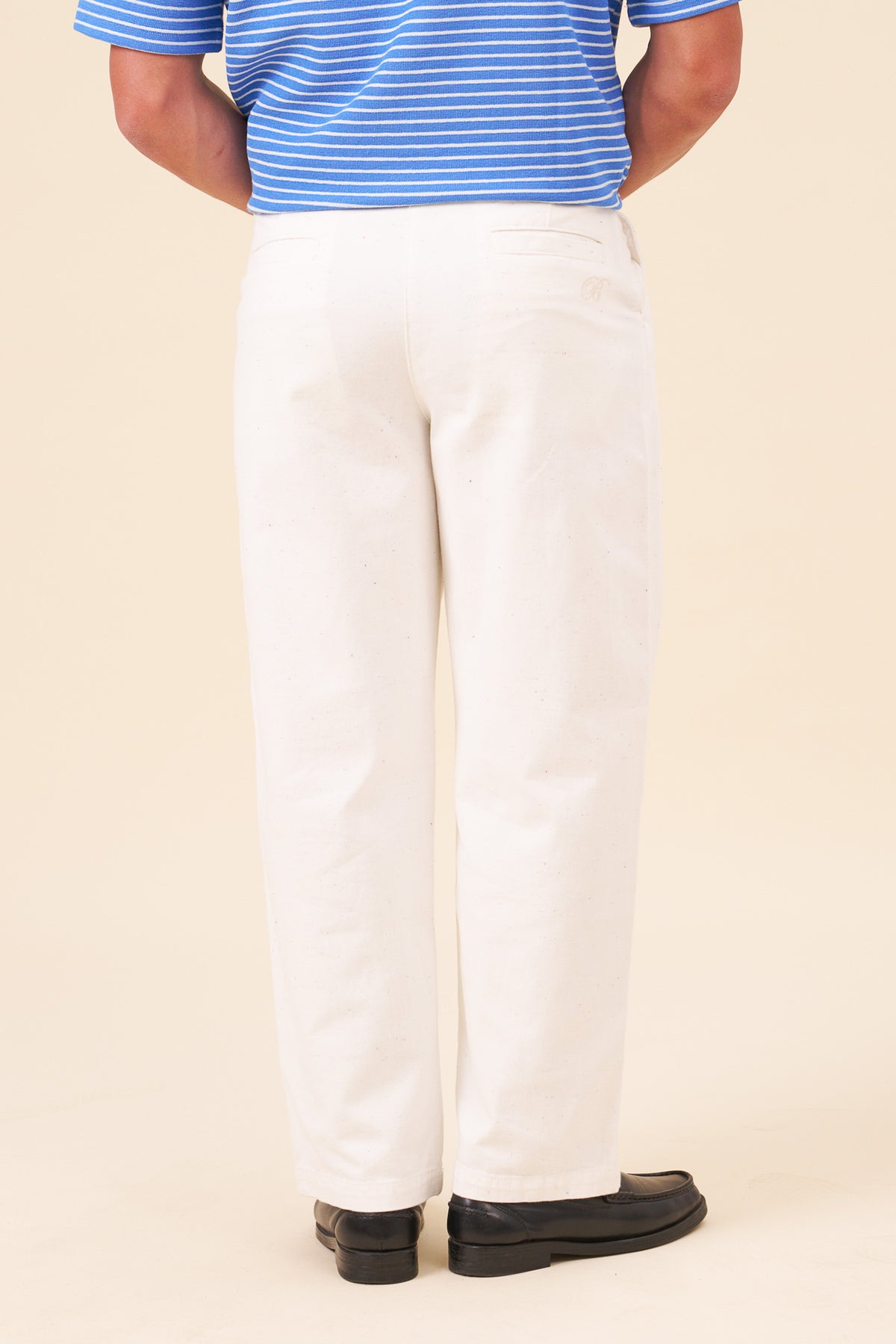 BOTHA CANVAS WORKWEAR TROUSERS - ECRU