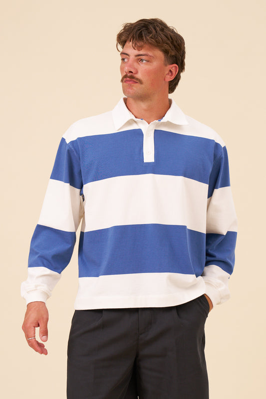 BOTHA STRIPE RUGBY POLO