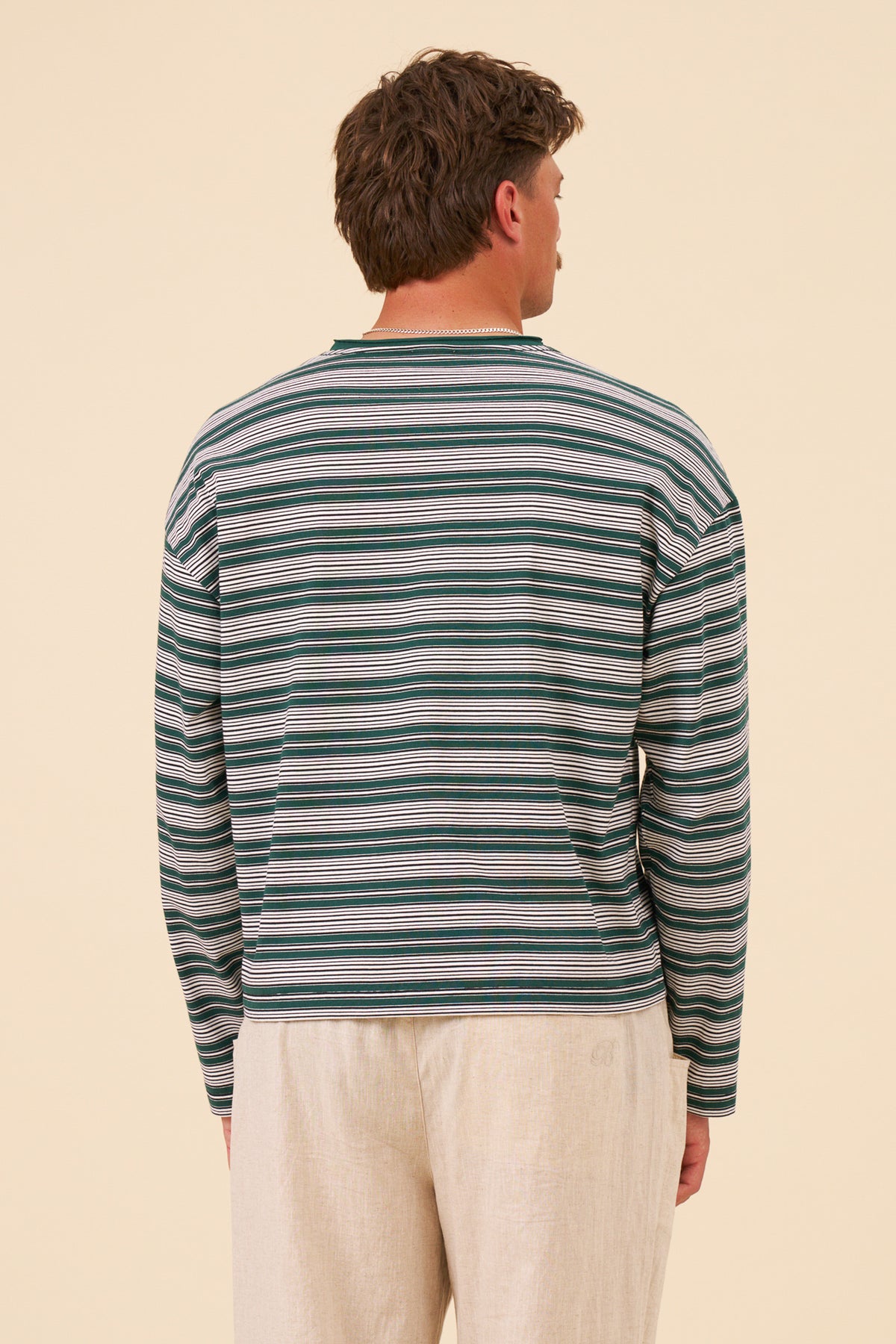 BOTHA STRIPE LONGSLEEVE TEE - GREEN
