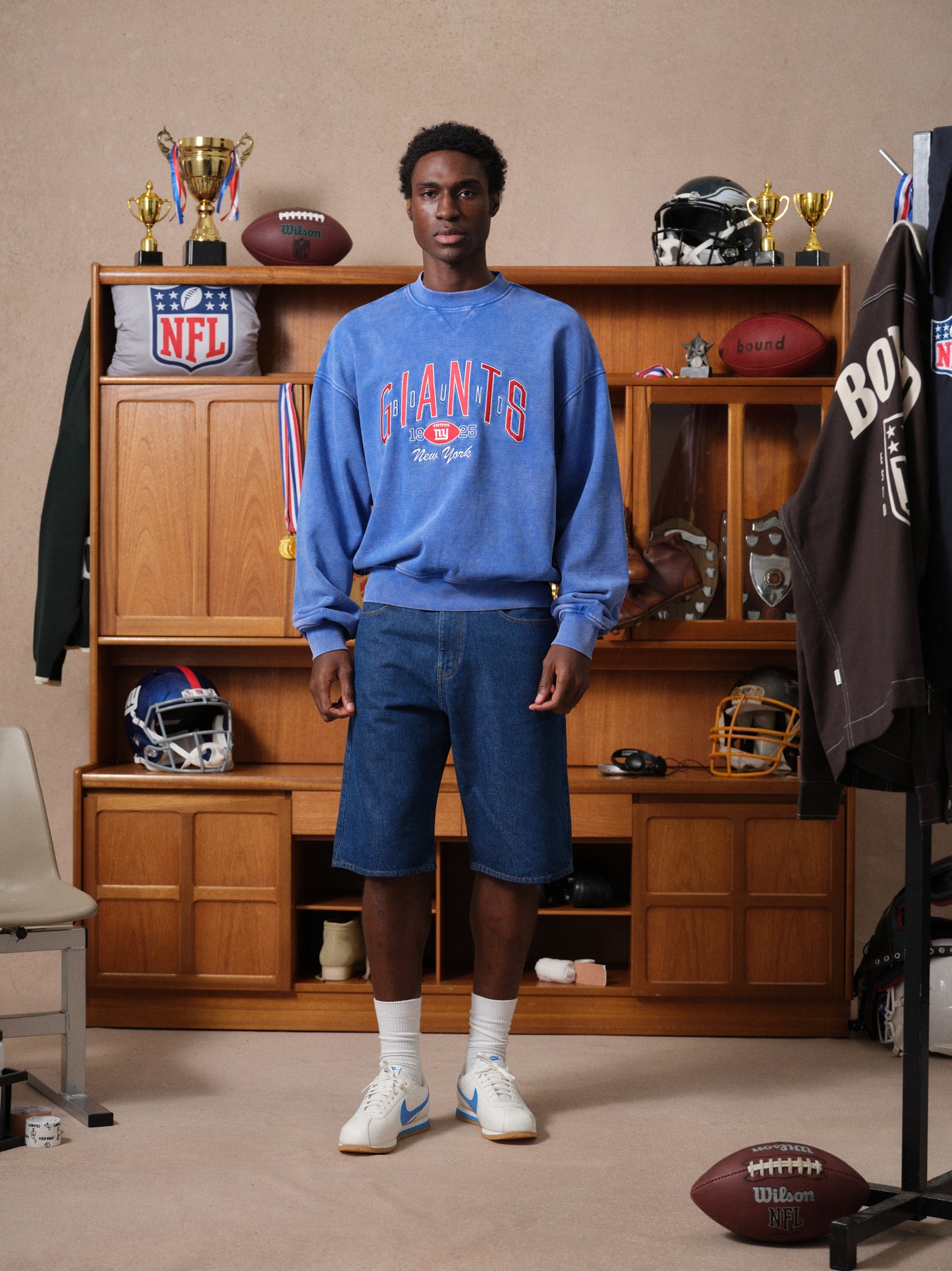 GIANTS VINTAGE WASHED SWEATER - BLUE