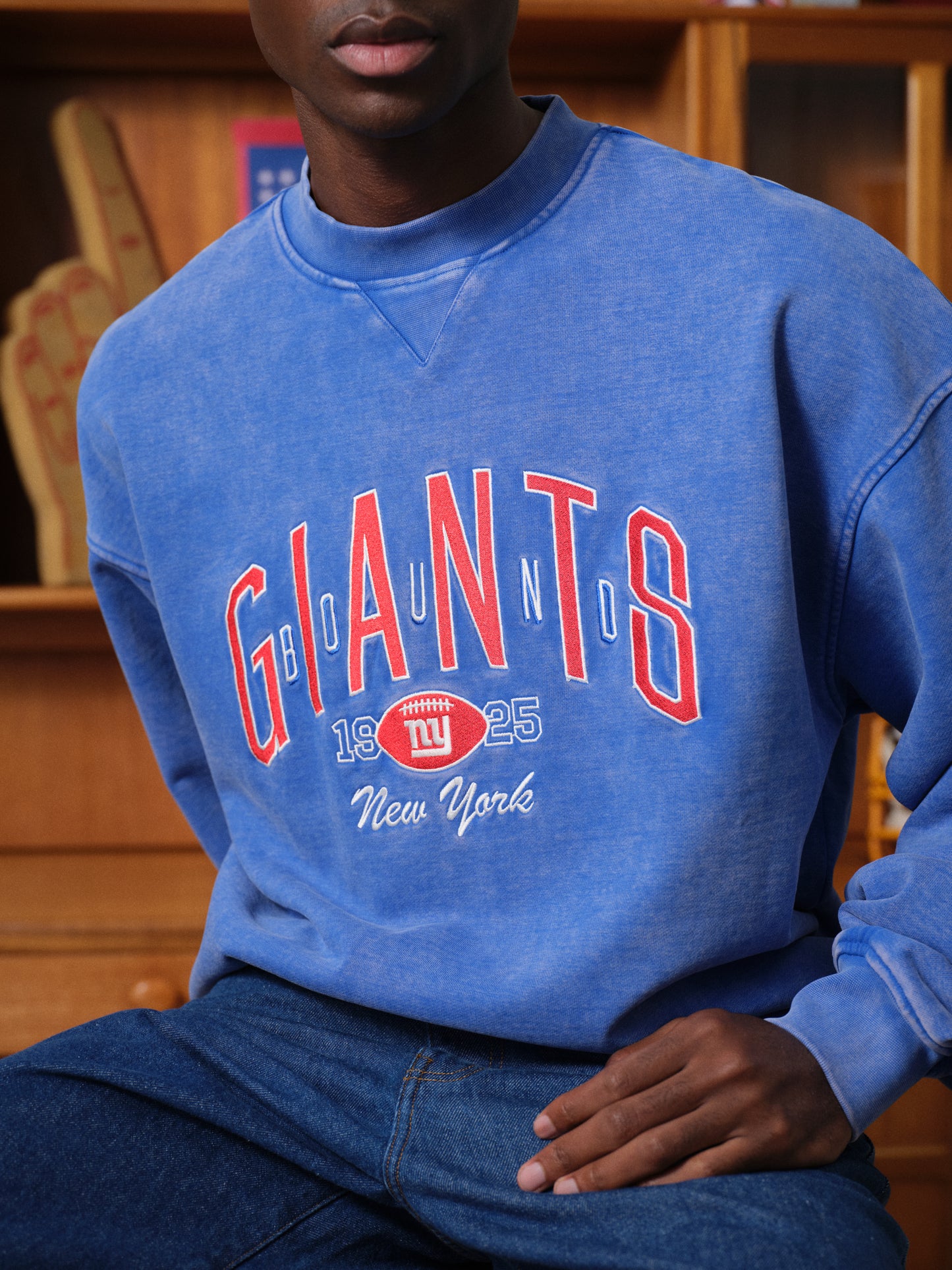 GIANTS VINTAGE WASHED SWEATER - BLUE