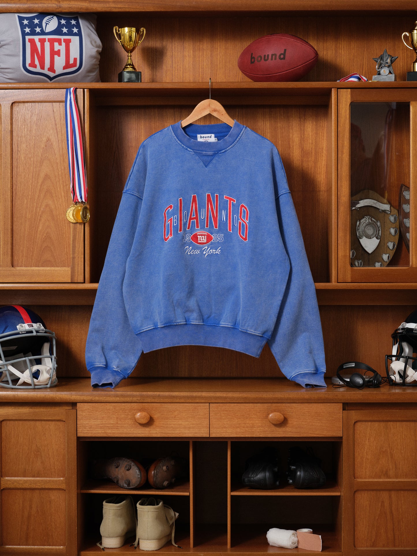 GIANTS VINTAGE WASHED SWEATER - BLUE