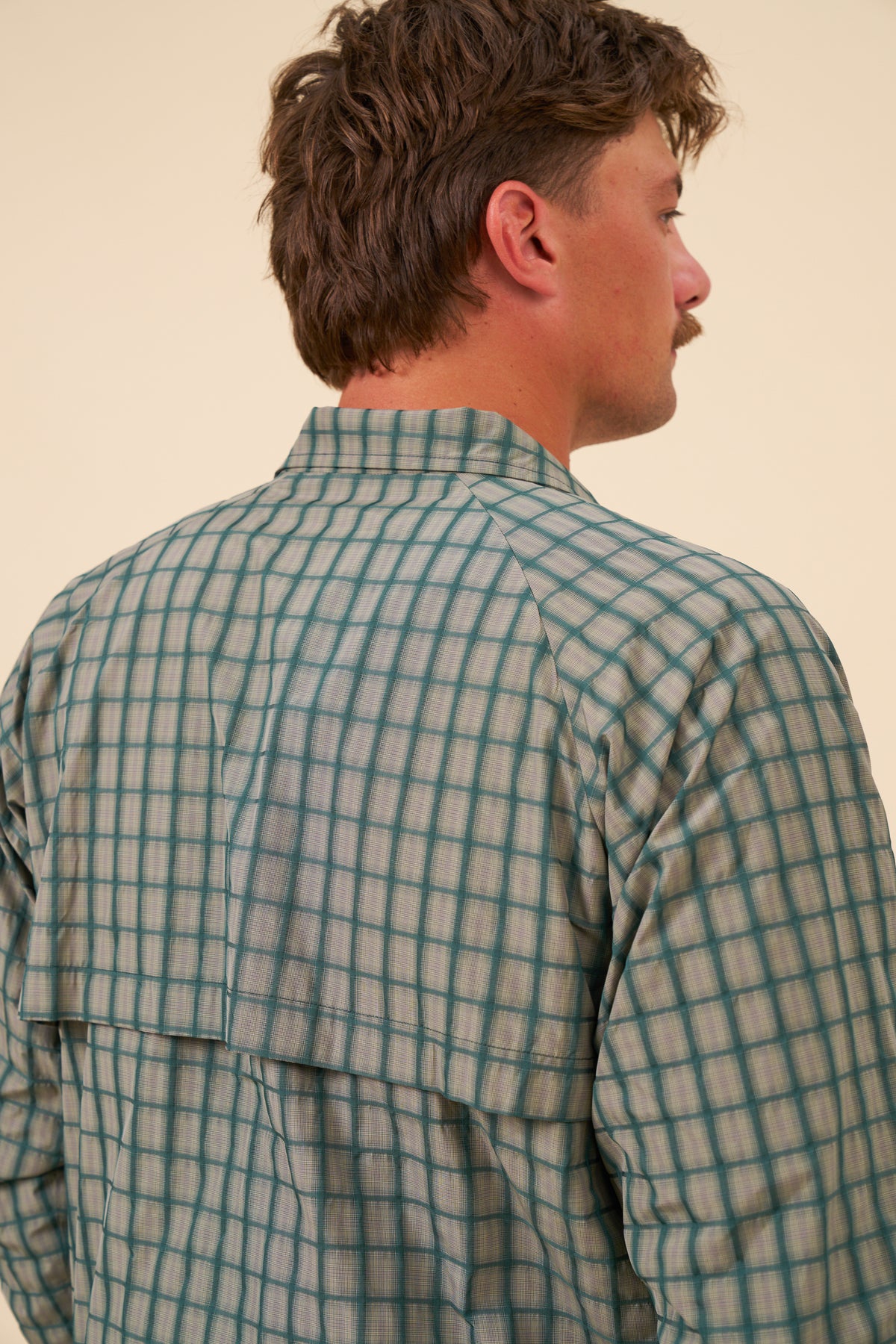 BOTHA CHECK TRACK JACKET - GREEN