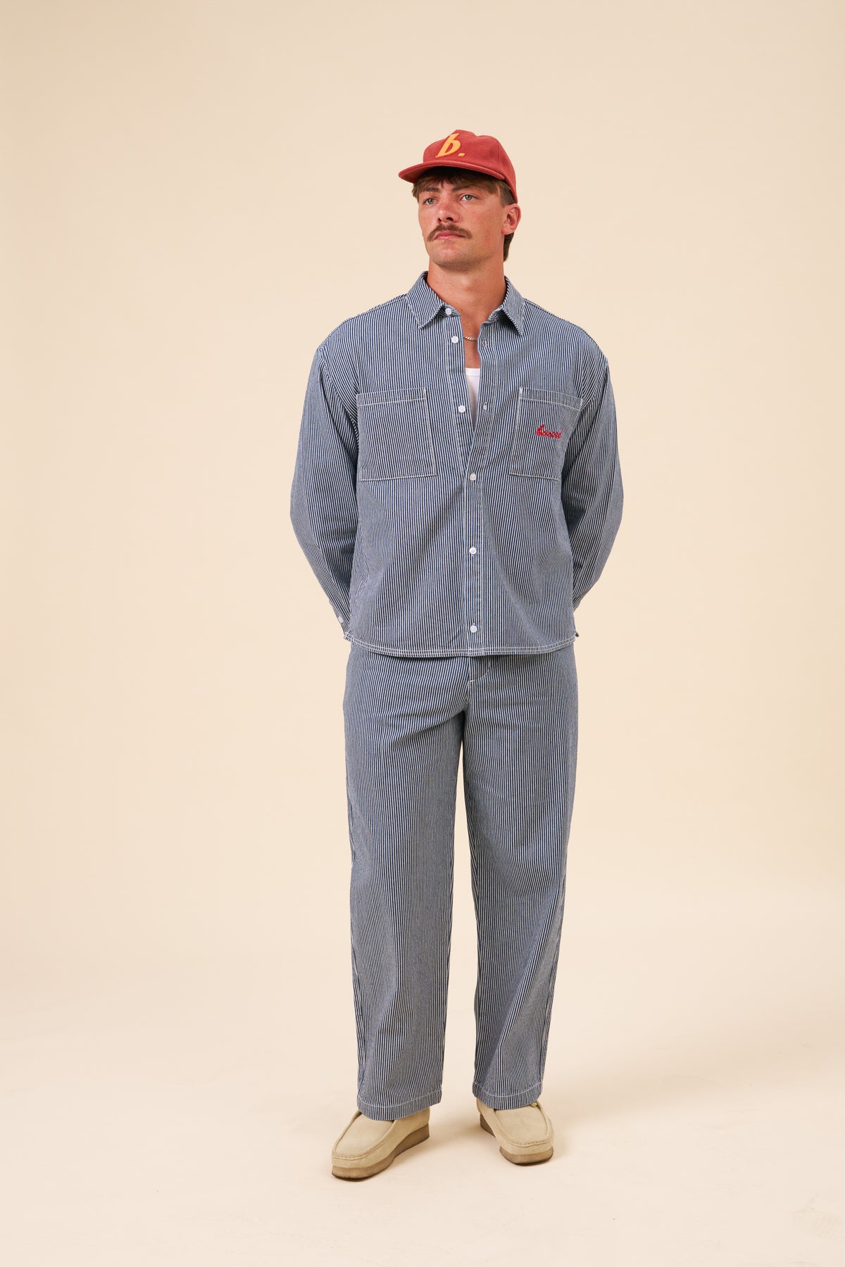 BOTHA STRIPE DENIM SHIRT- NAVY