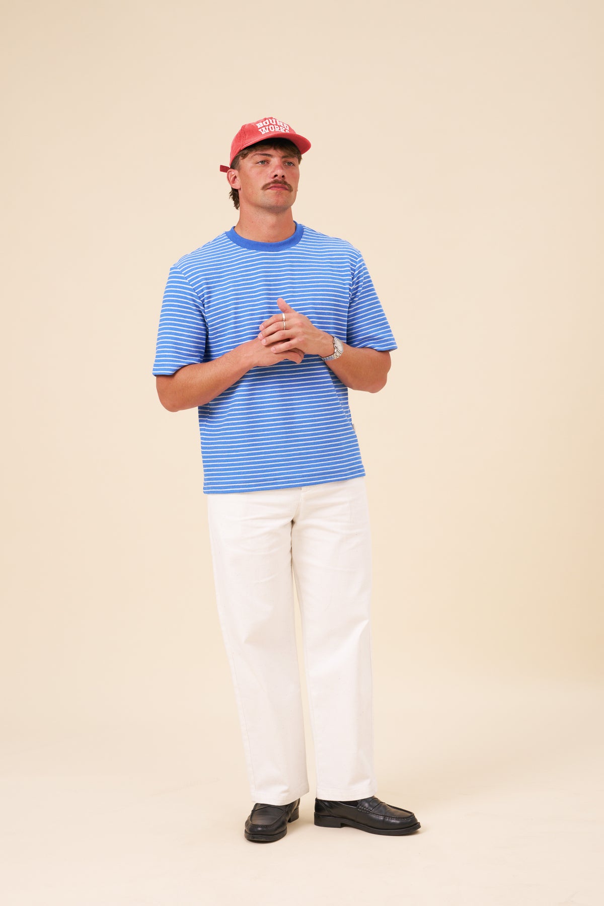 BOTHA STRIPE TEE - BLUE