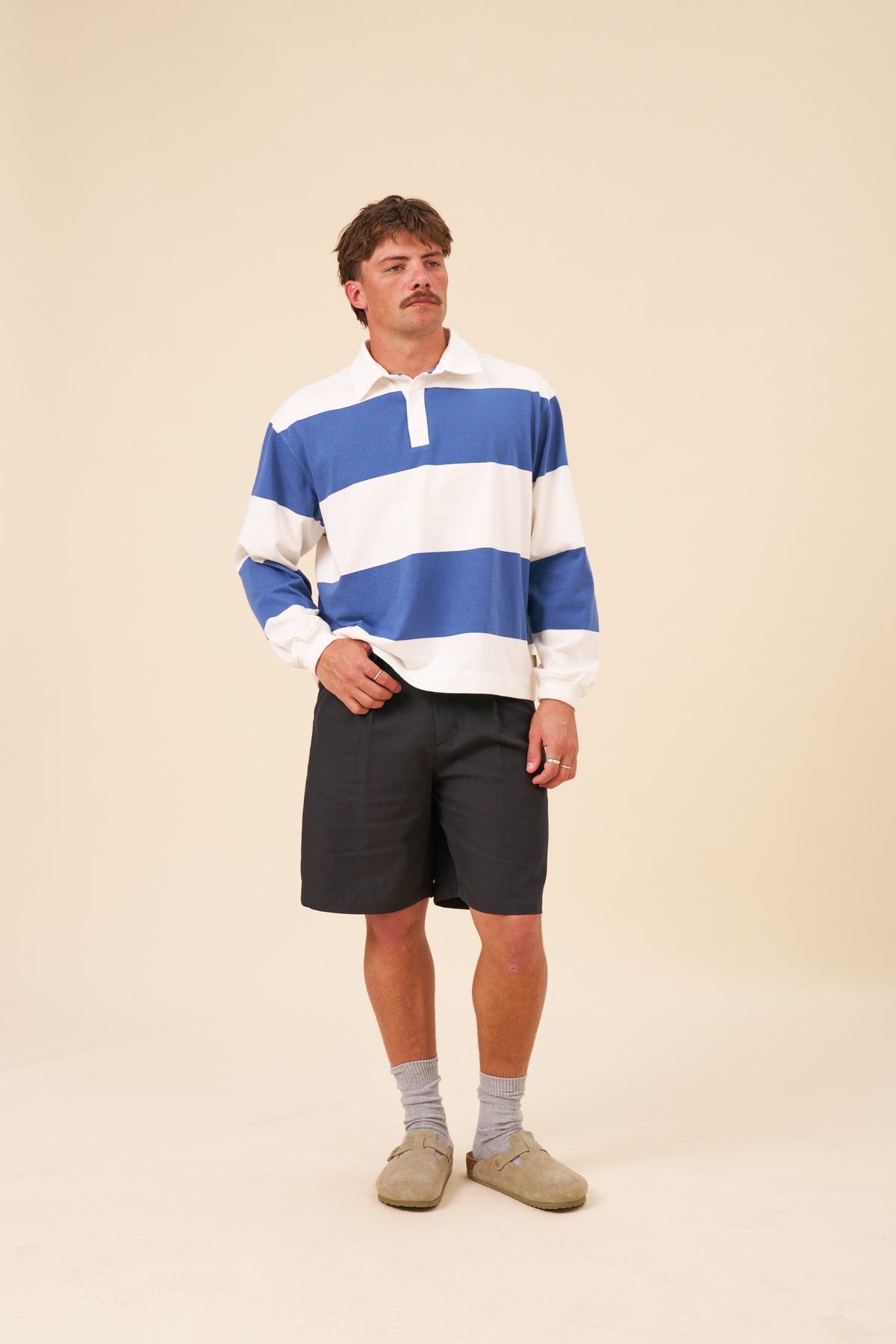 BOTHA STRIPE RUGBY POLO