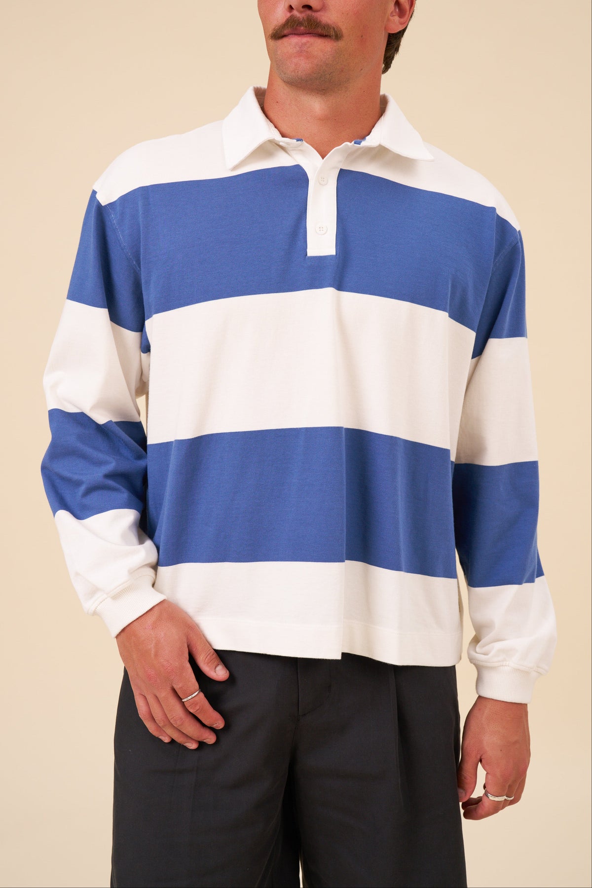 BOTHA STRIPE RUGBY POLO