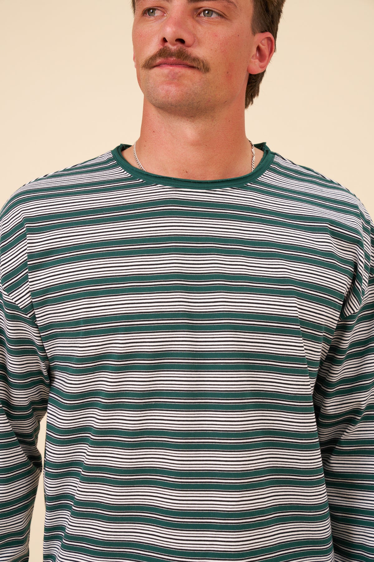BOTHA STRIPE LONGSLEEVE TEE - GREEN