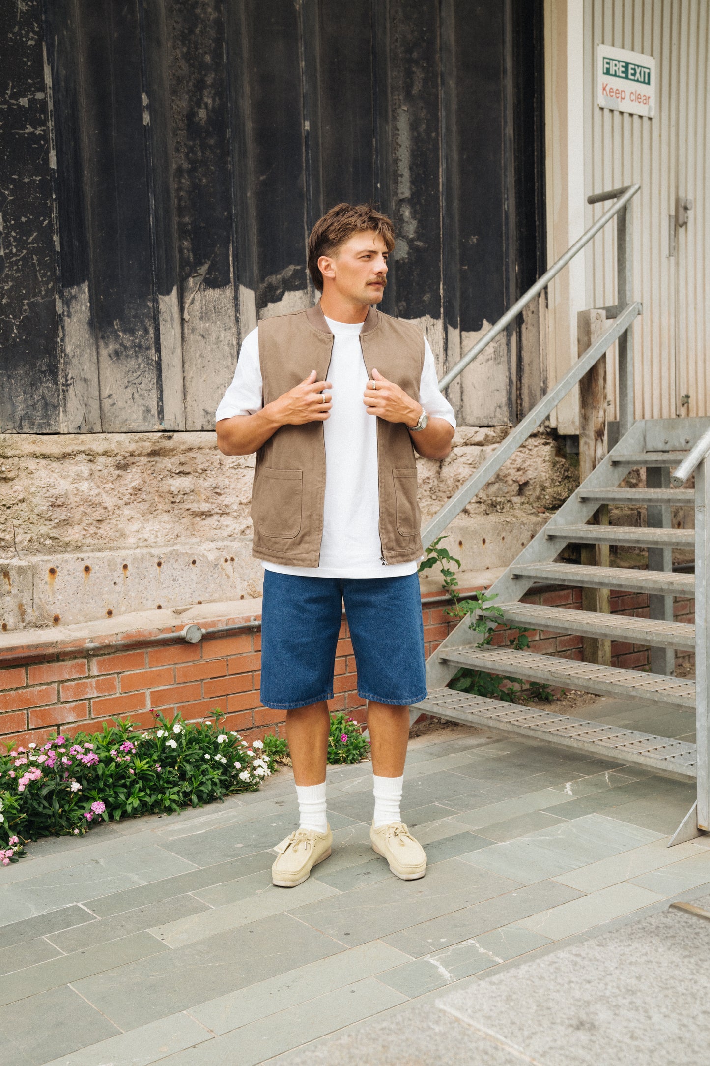 UNION DENIM JORTS - MID BLUE