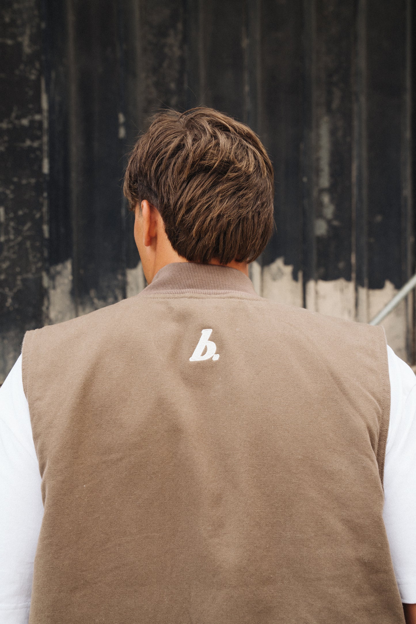 BOTHA HEAVY CANVAS VEST - BROWN