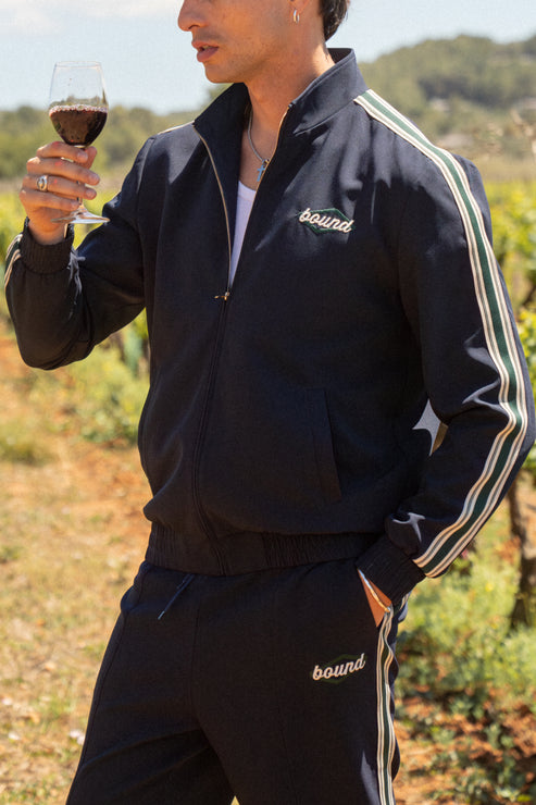 Paulie navy stripe cotton sweat top main image 1