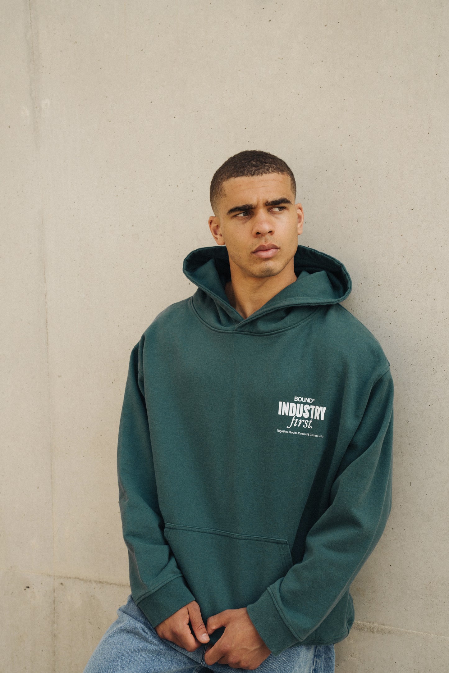 INDUSTRY FIRST HOODIE - FOREST GREEN