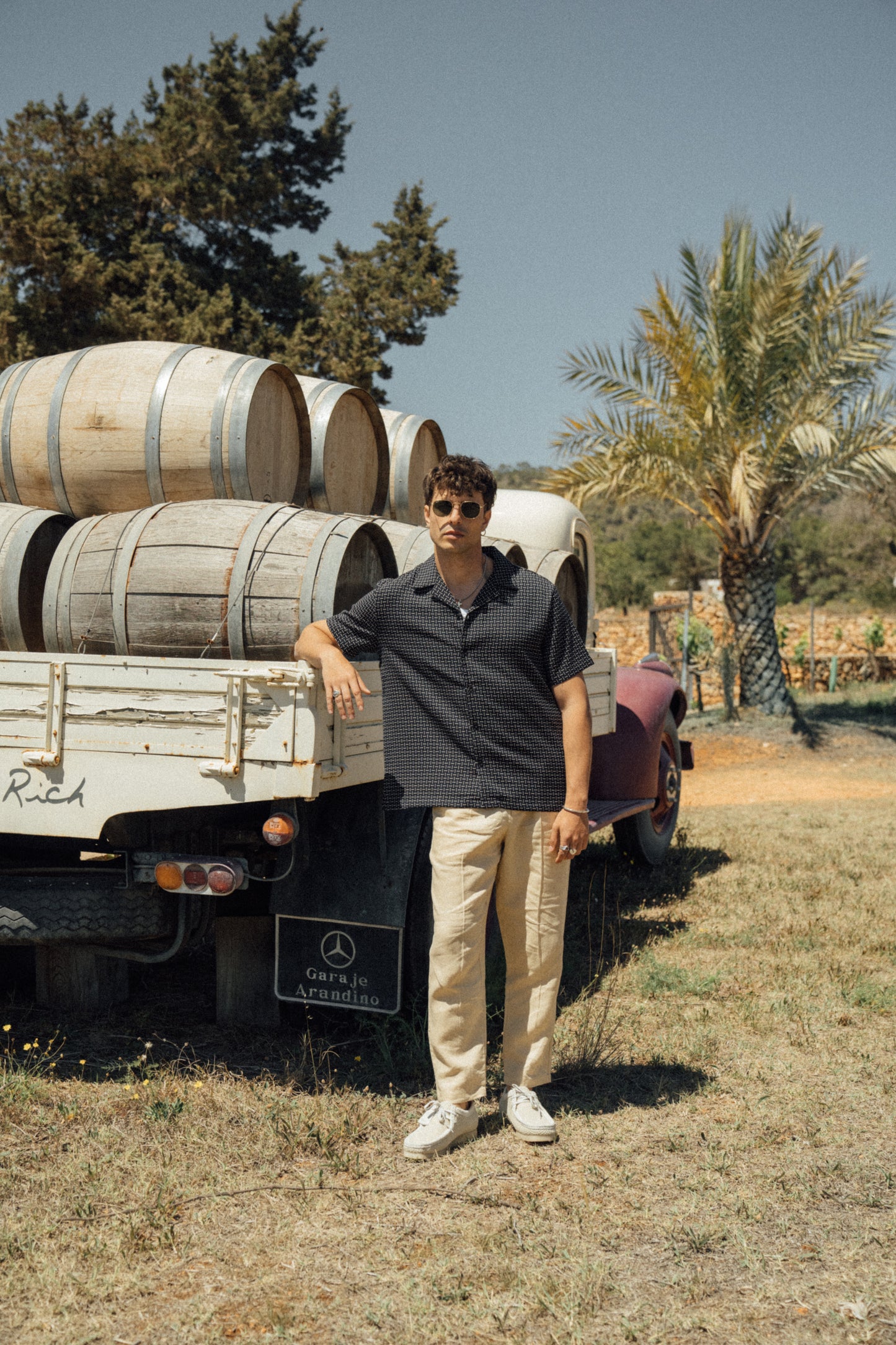 STRIPE CUBAN SS SHIRT - NAVY