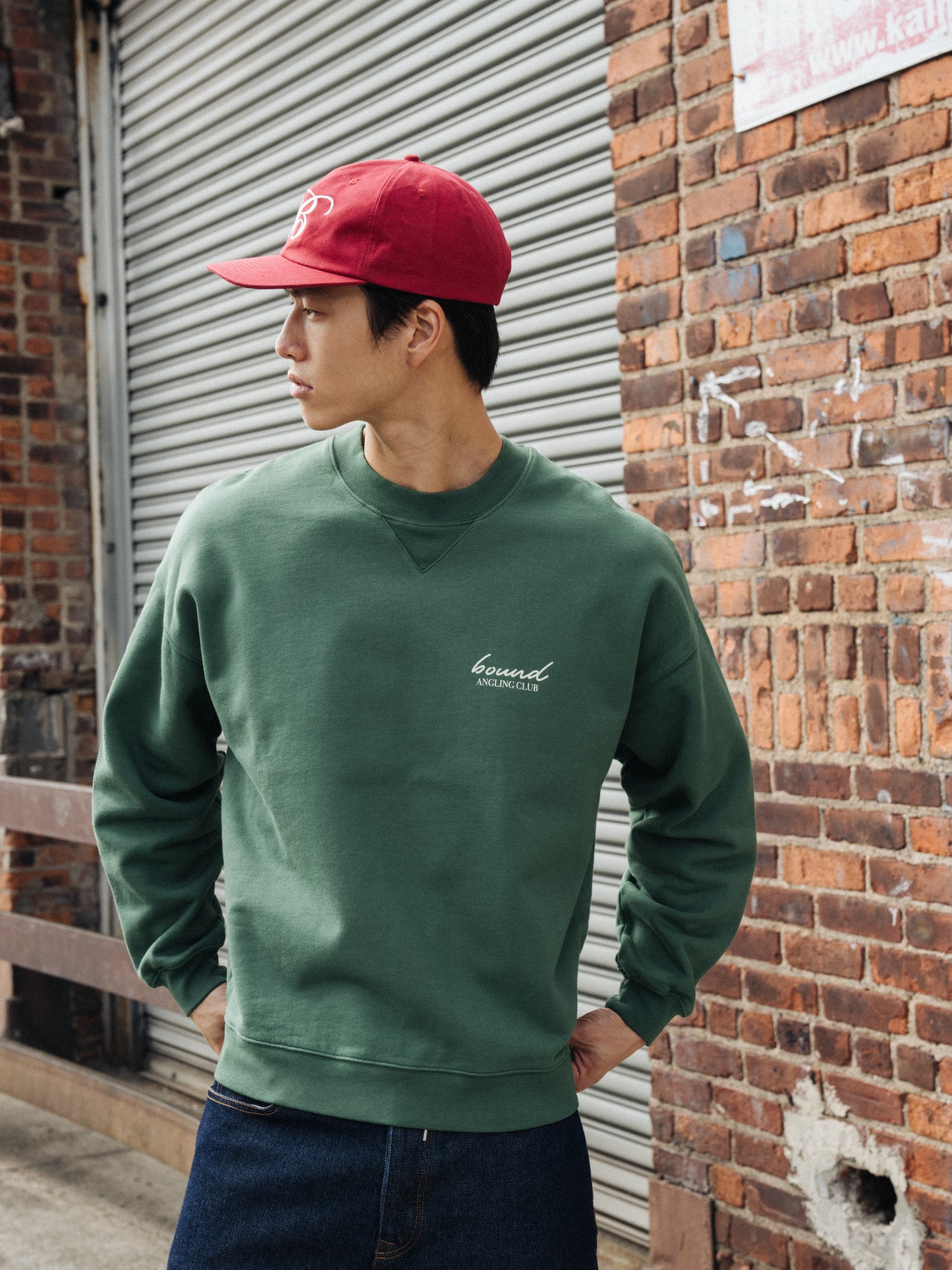 ANGLING CLUB SWEATER - FOREST GREEN