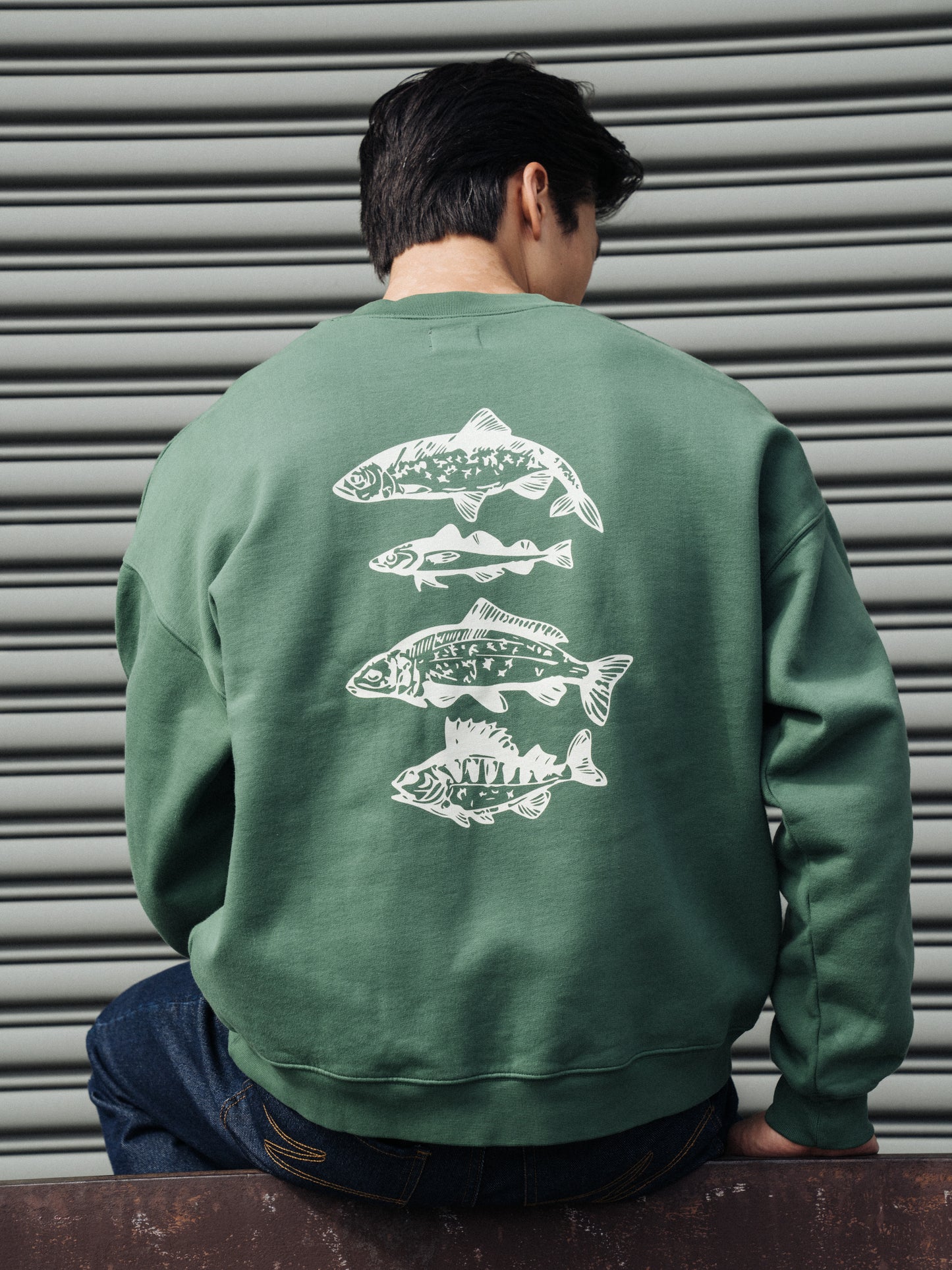 ANGLING CLUB SWEATER - FOREST GREEN