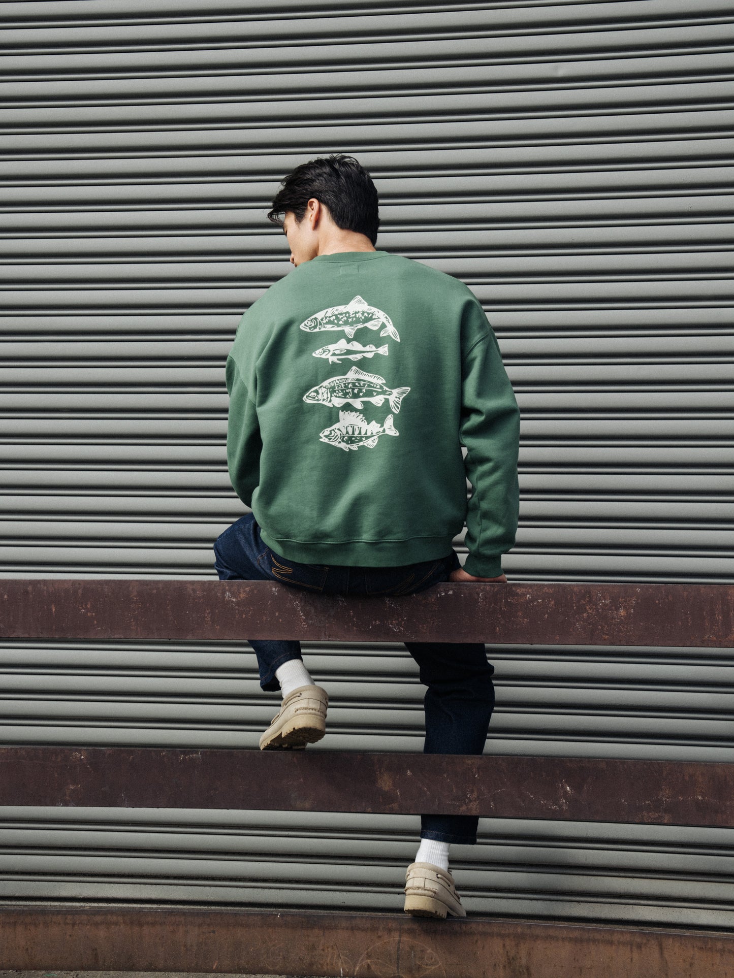 ANGLING CLUB SWEATER - FOREST GREEN