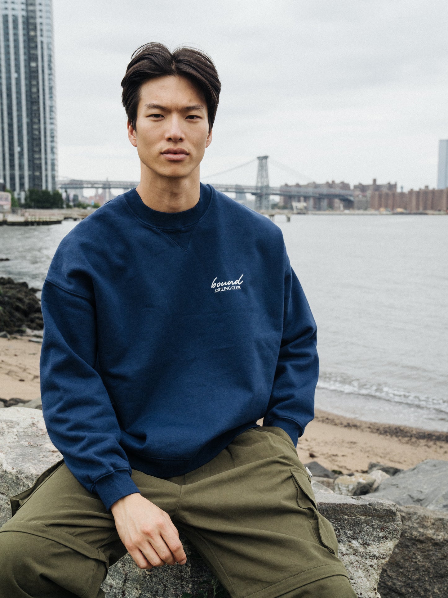 ANGLING CLUB SWEATER - NAVY