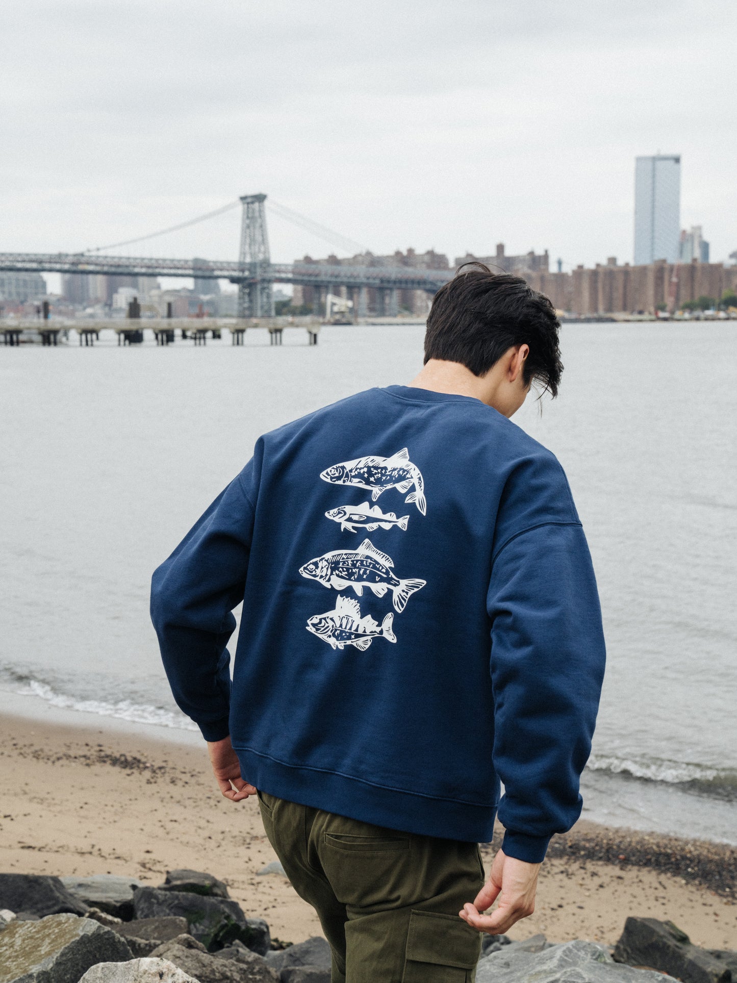 ANGLING CLUB SWEATER - NAVY