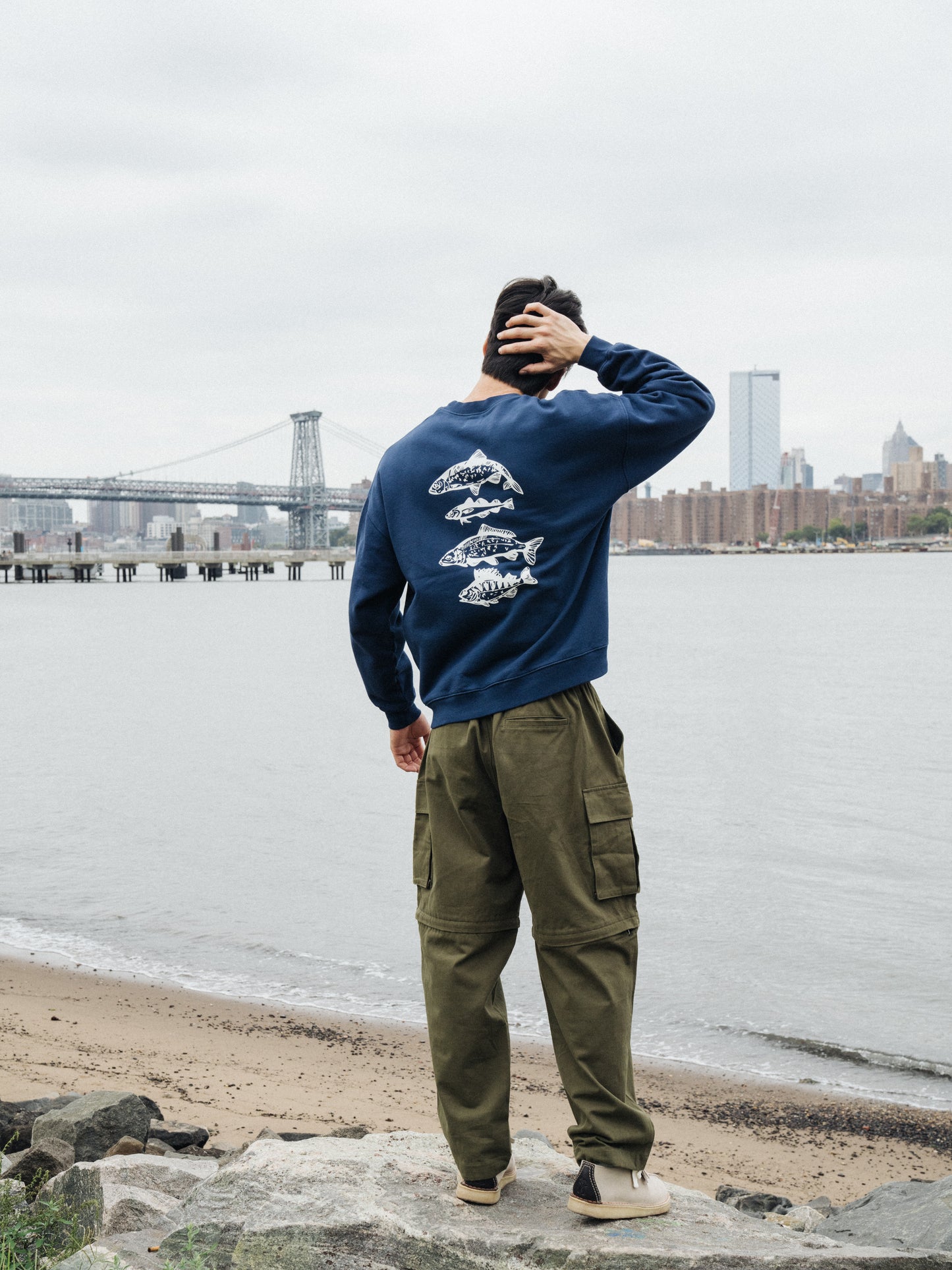 ANGLING CLUB SWEATER - NAVY