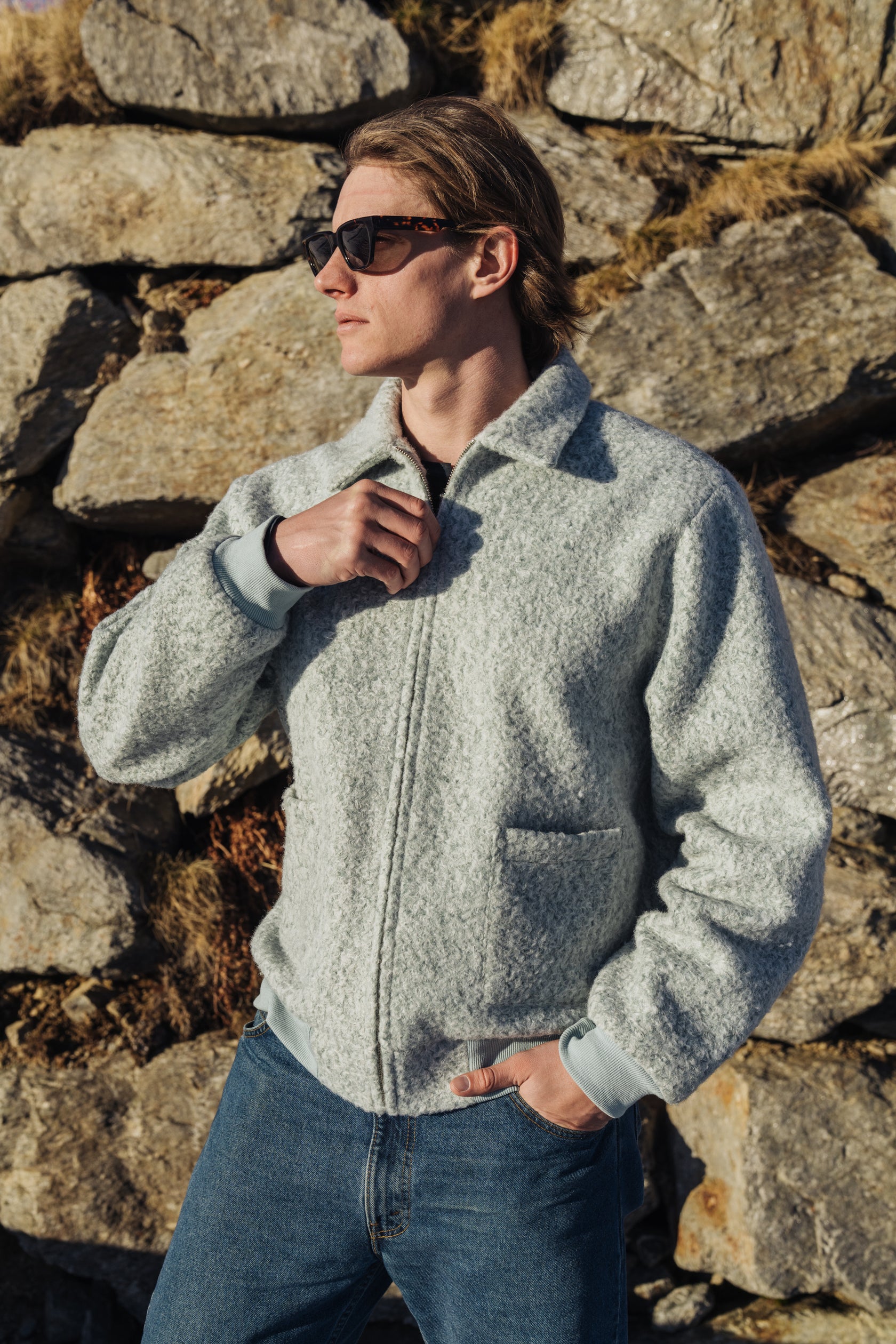 TEXTURED BELTED JACKET main image 1