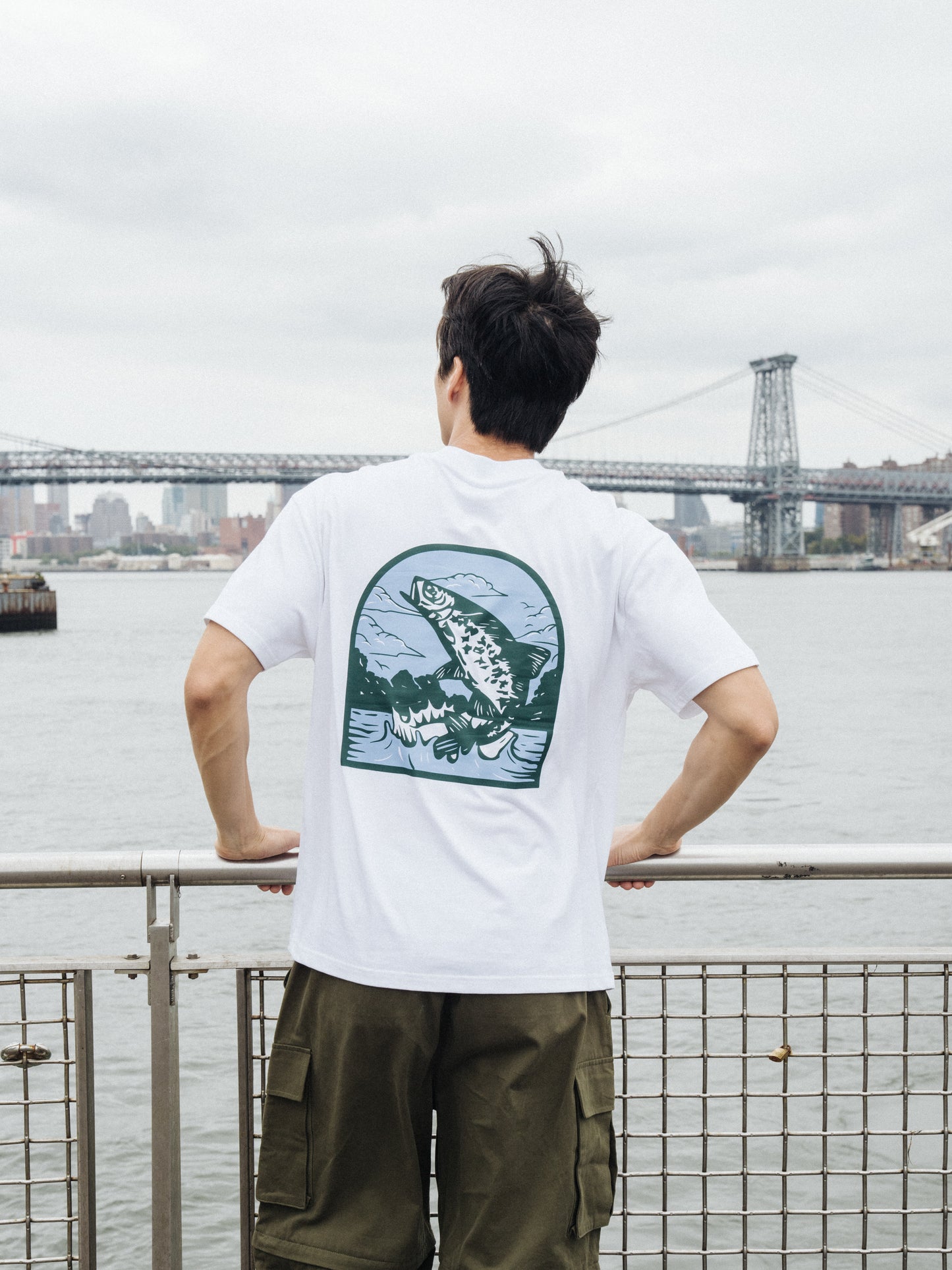 MARINA ANGLING TEE - WHITE