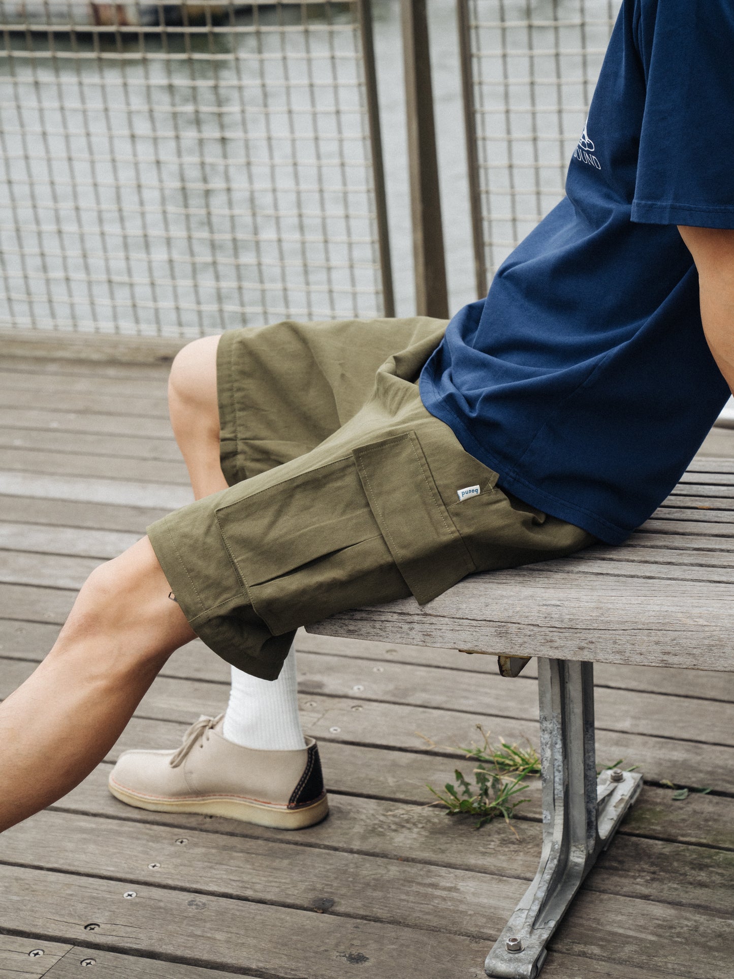 CANVAS CARGO TROUSER + SHORT ZIP OFFS - ARMY GREEN