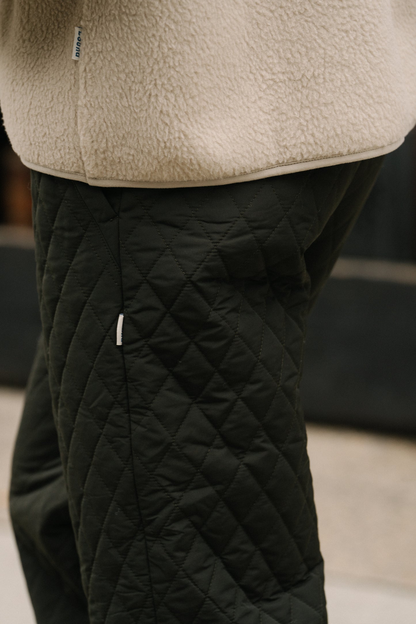 QUILTED TROUSER - ARMY GREEN