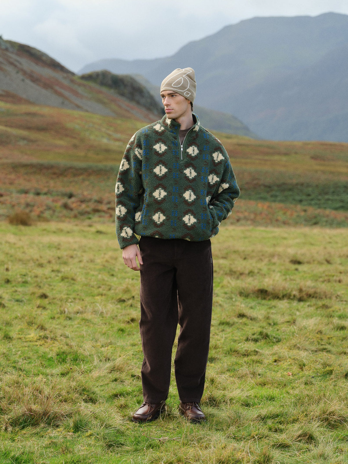 CLASSIC COTTON CORDUROY TROUSERS - BROWN