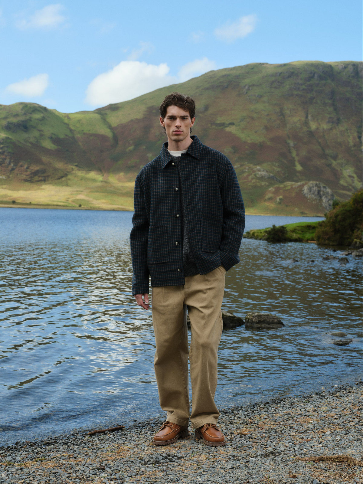 WOOL CHORE JACKET - GORDON CHECK