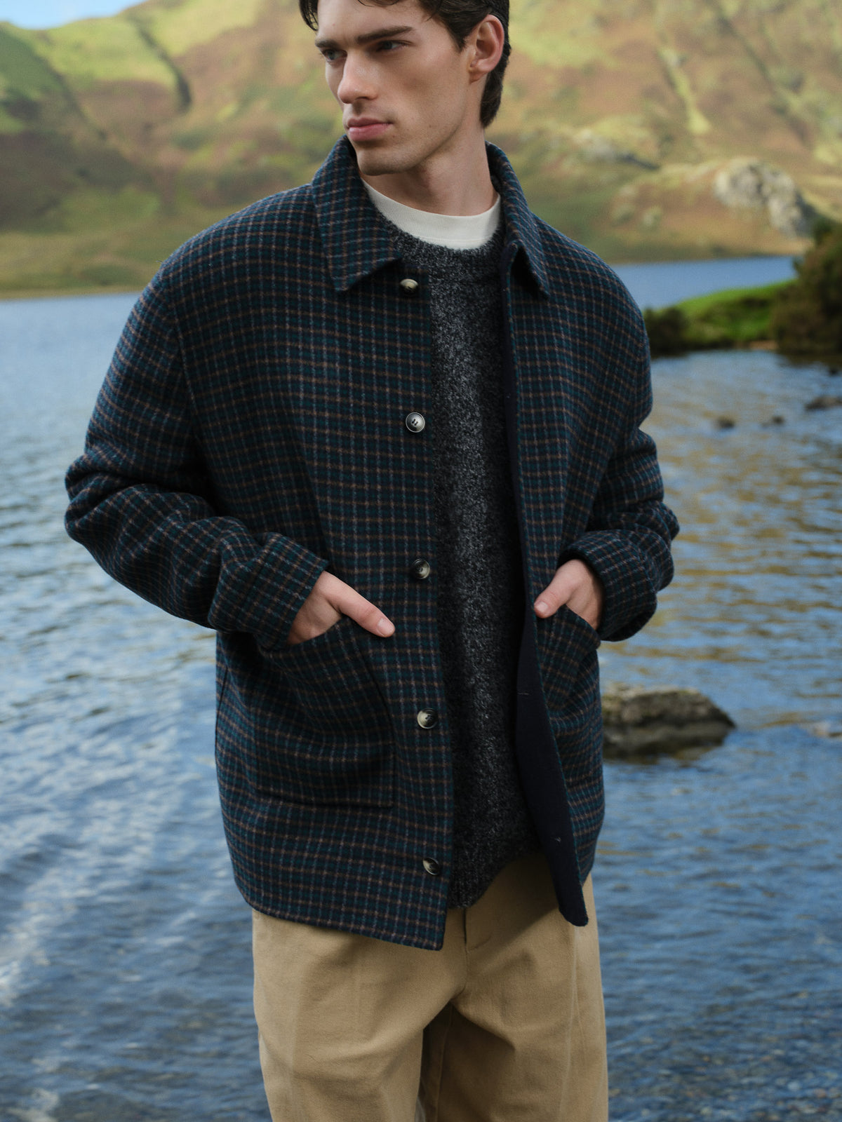 WOOL CHORE JACKET - GORDON CHECK