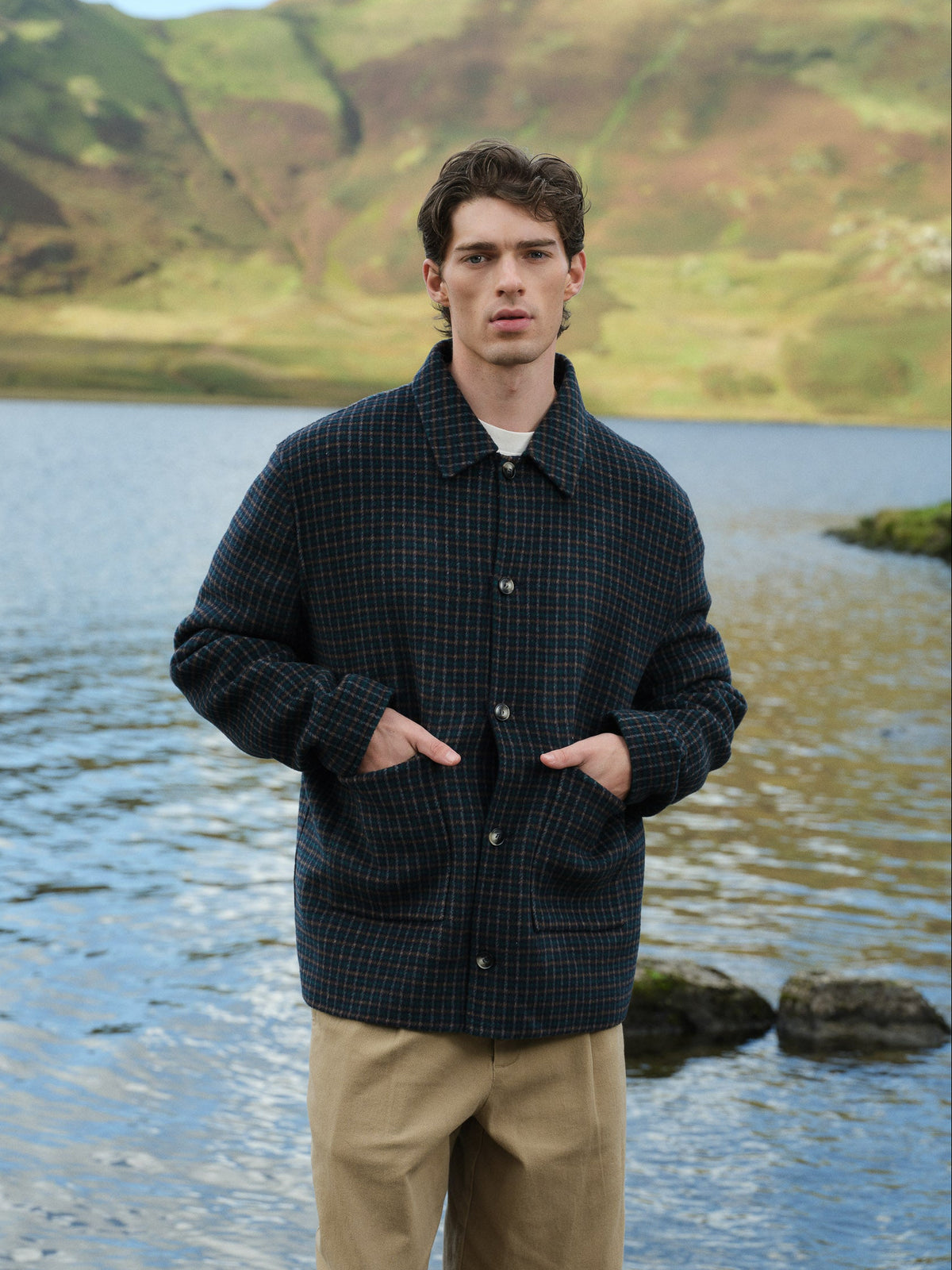 WOOL CHORE JACKET - GORDON CHECK
