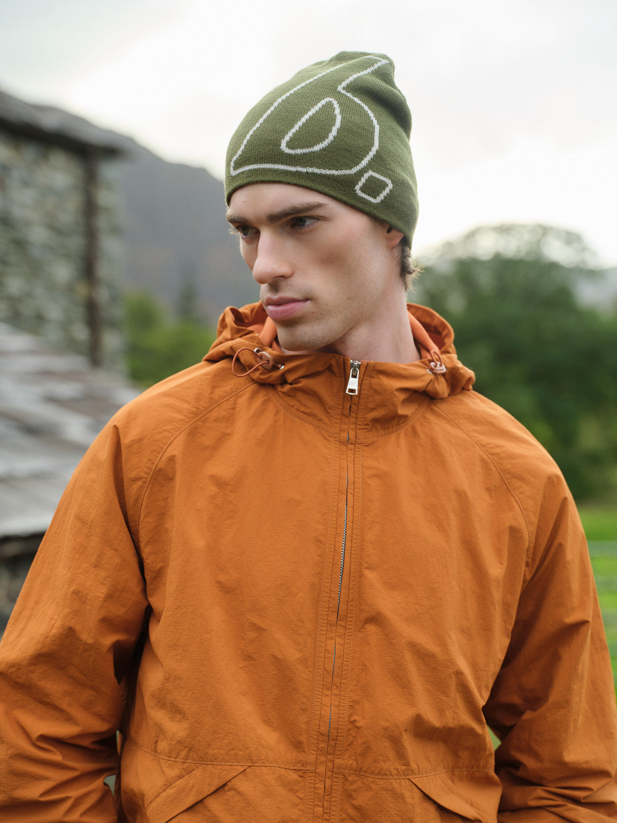 ACID WASH RIPSTOP WINDBREAKER - BURNT ORANGE