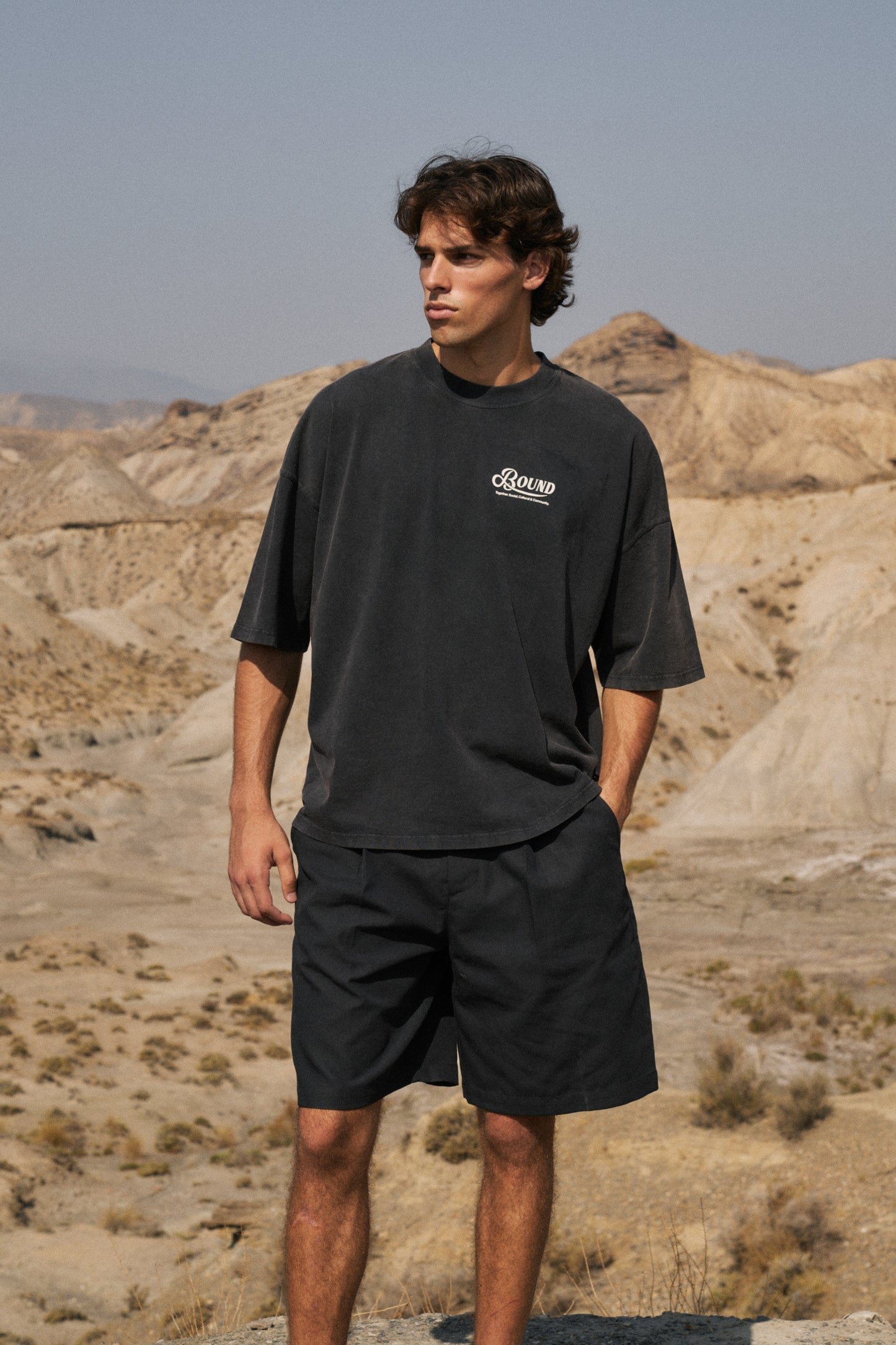 RETRO LOGO TEE - WASHED BLACK