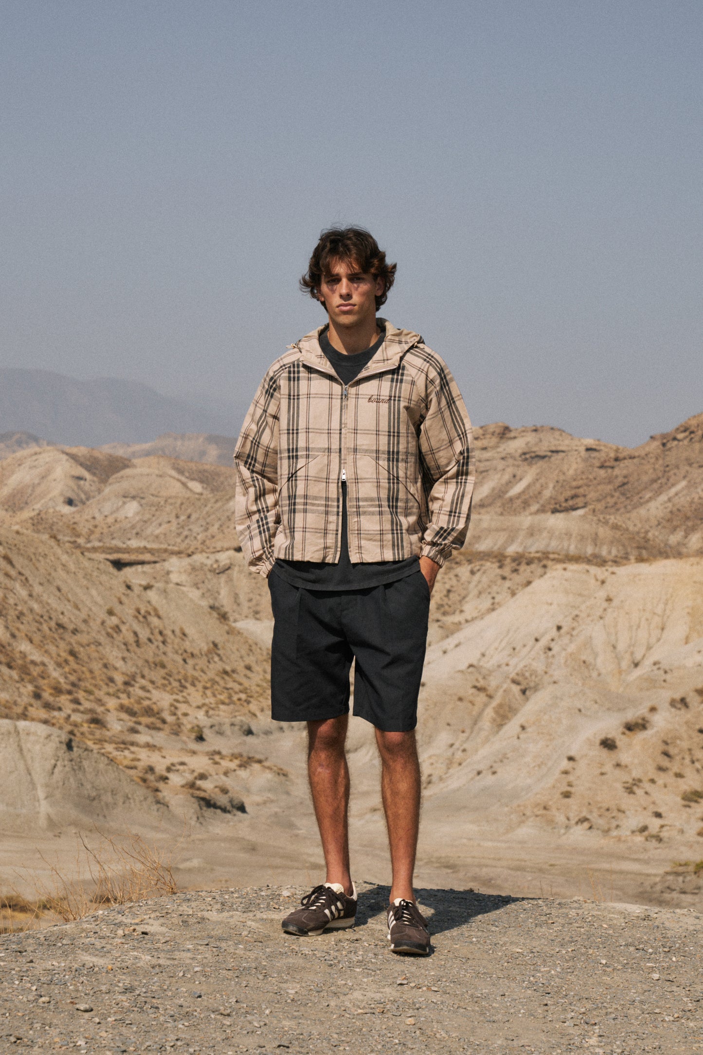 DESERT PATTERN LINEN WINDBREAKER