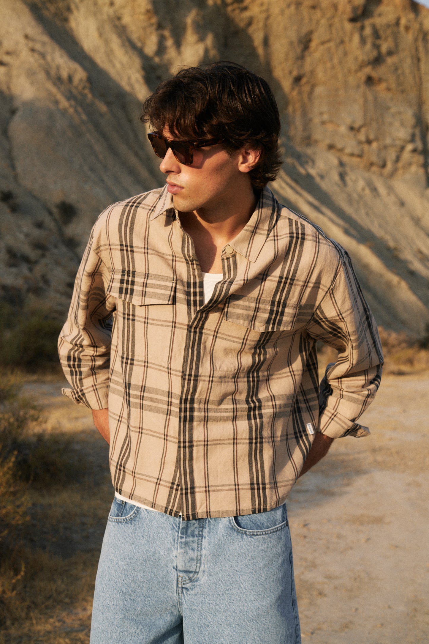 DESERT PATTERN LINEN SHIRT