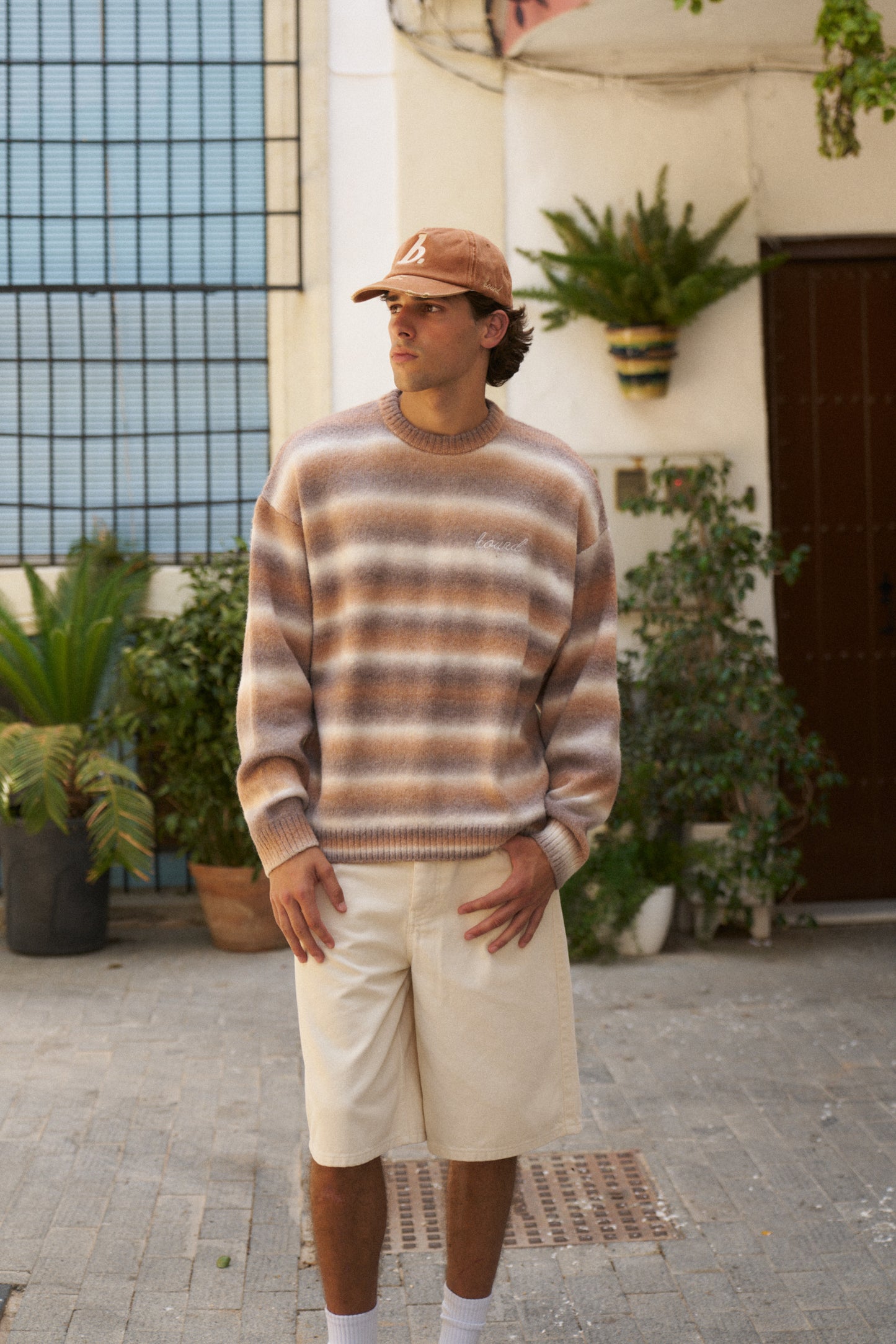 STAMP DISTRESSED CAP - ORANGE