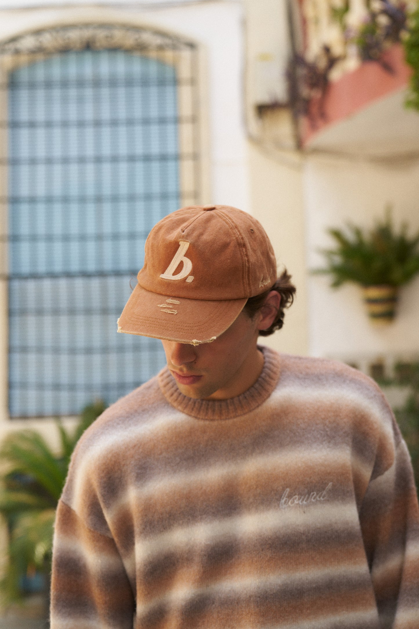 STAMP DISTRESSED CAP - ORANGE