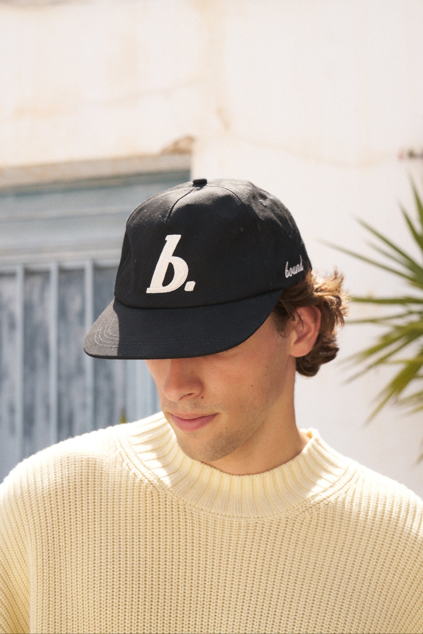 STAMP CHAIN STITCH CAP - BLACK