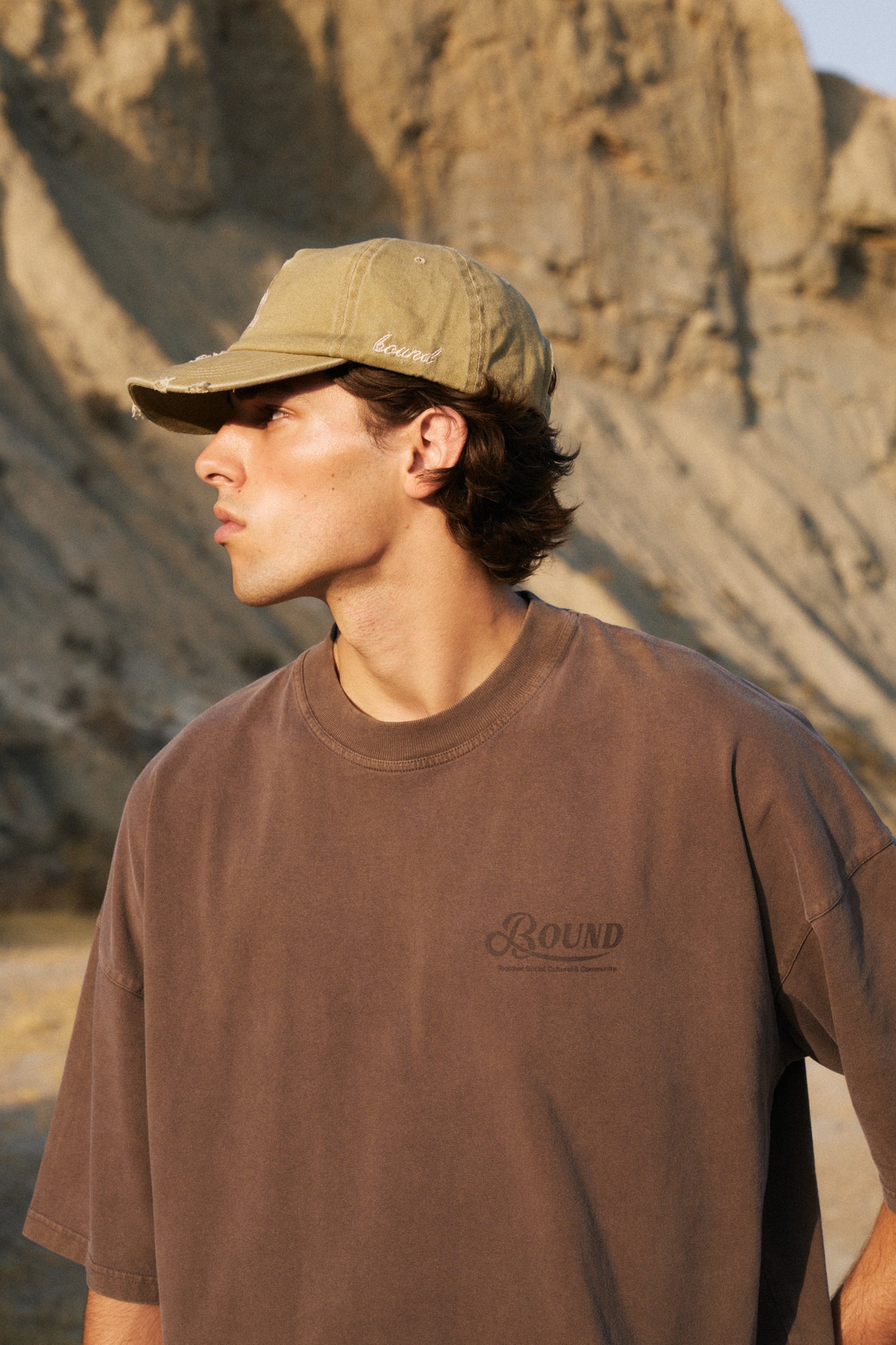 RETRO LOGO TEE - WASHED BROWN