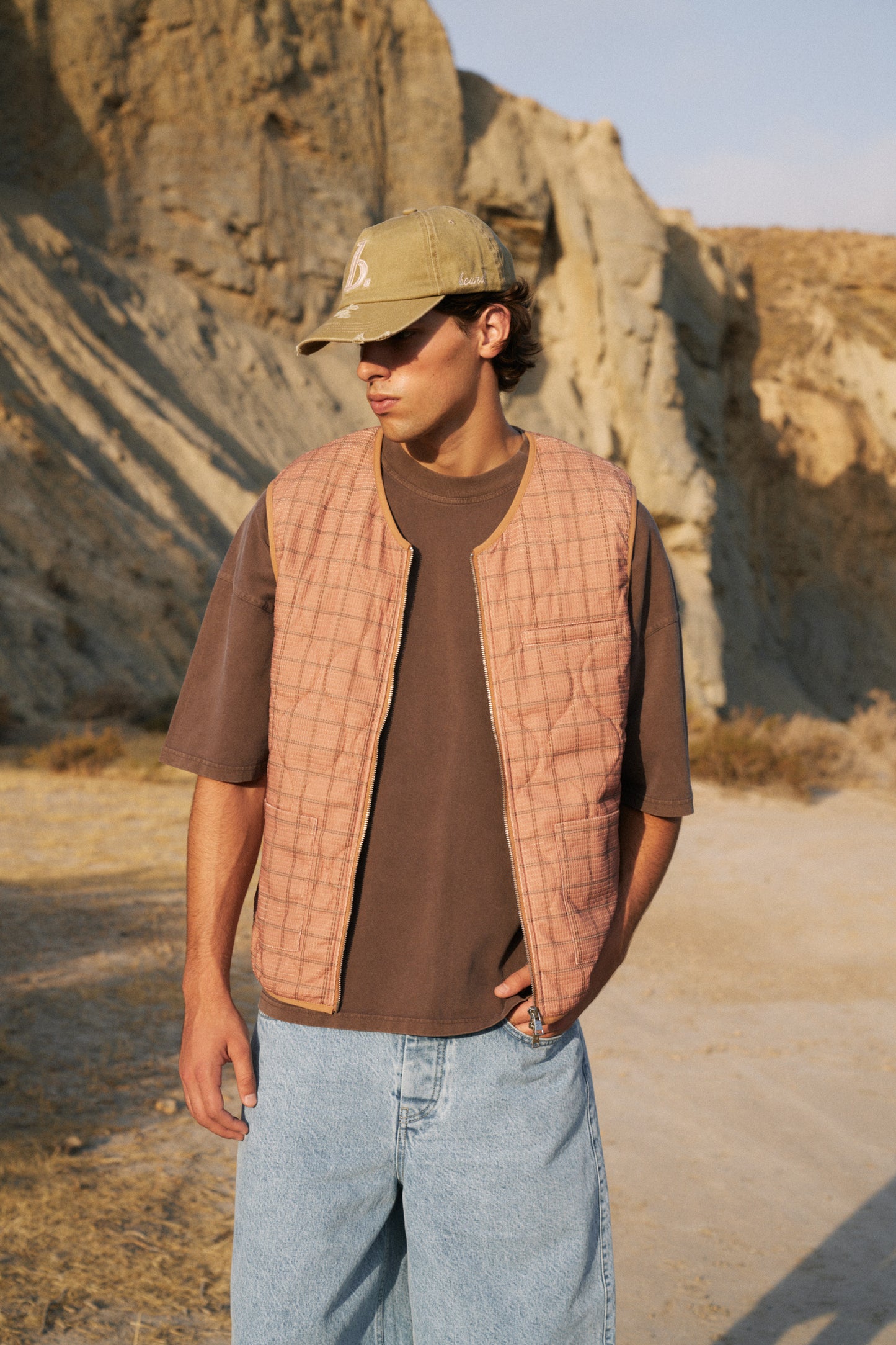 STAMP DISTRESSED CAP - GREEN
