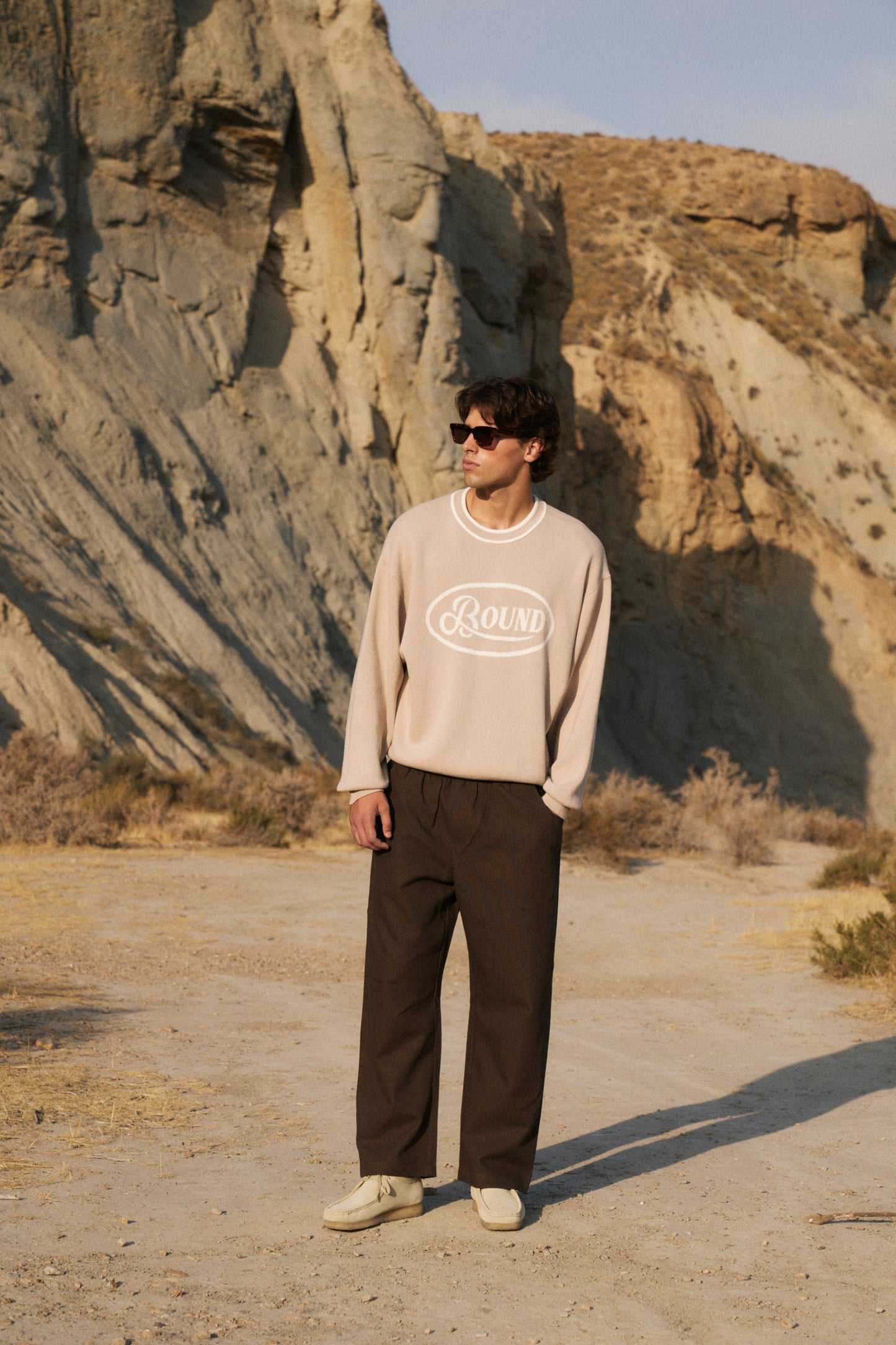 CANVAS RELAXED TROUSER - BROWN