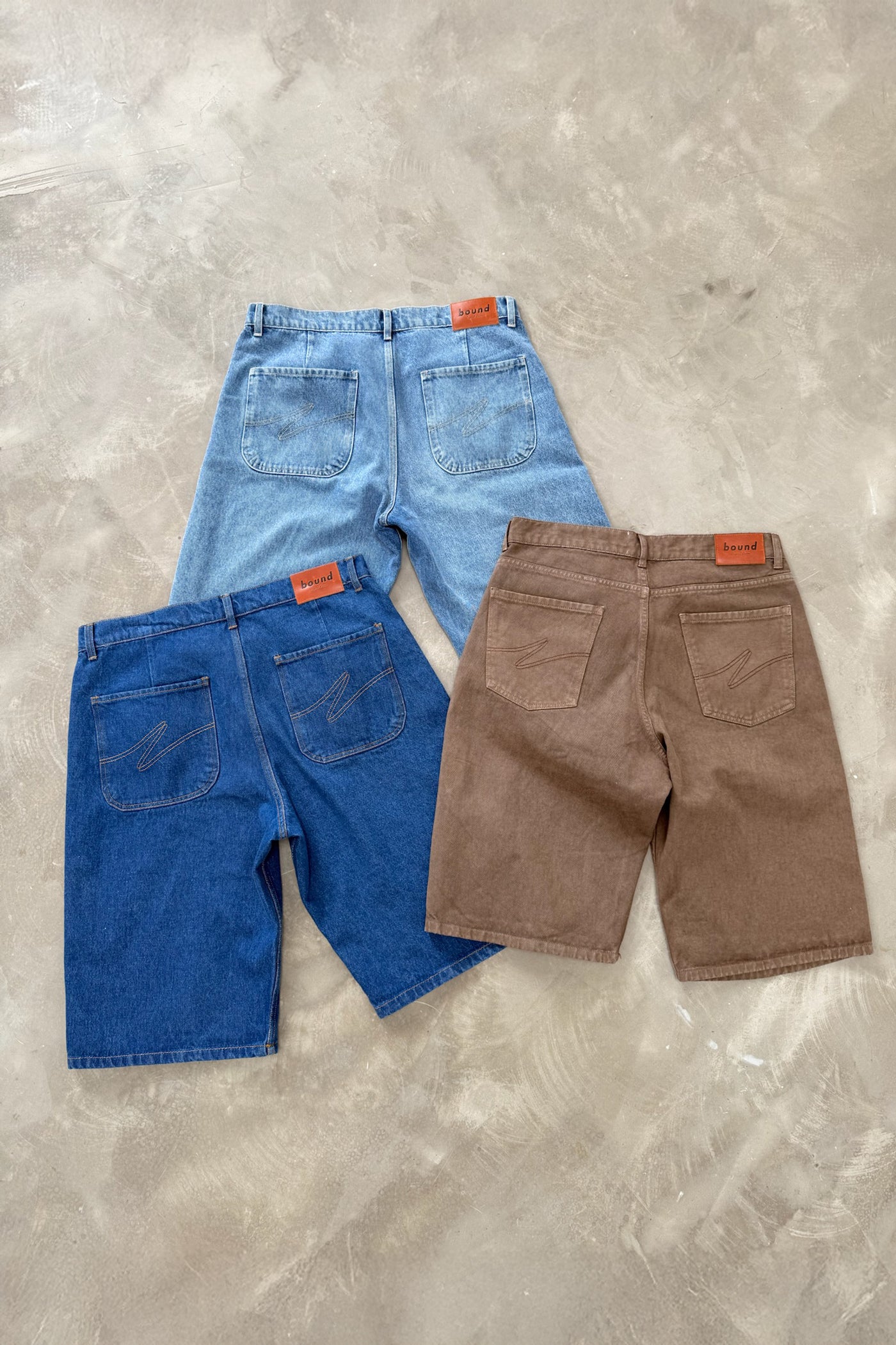 UNION DENIM JORTS - MID BLUE