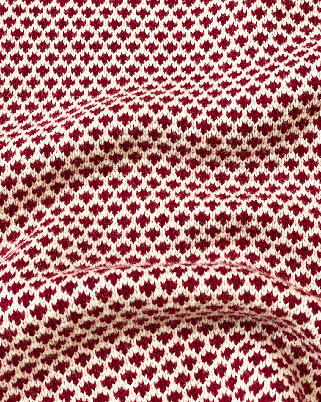 POLKA RETRO BUTTON KNIT - CHERRY