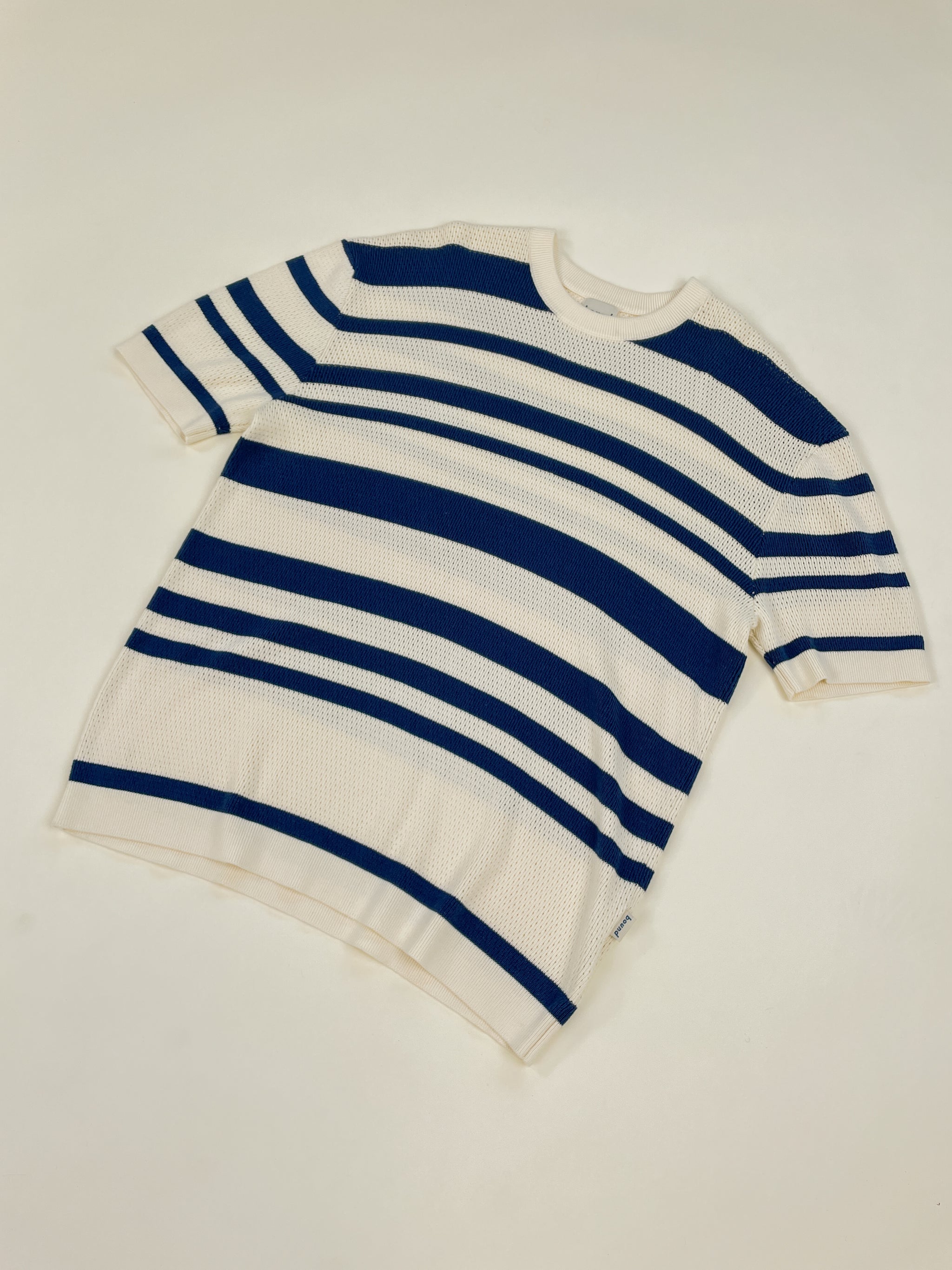 Honeyed-Stripe Knit Tee