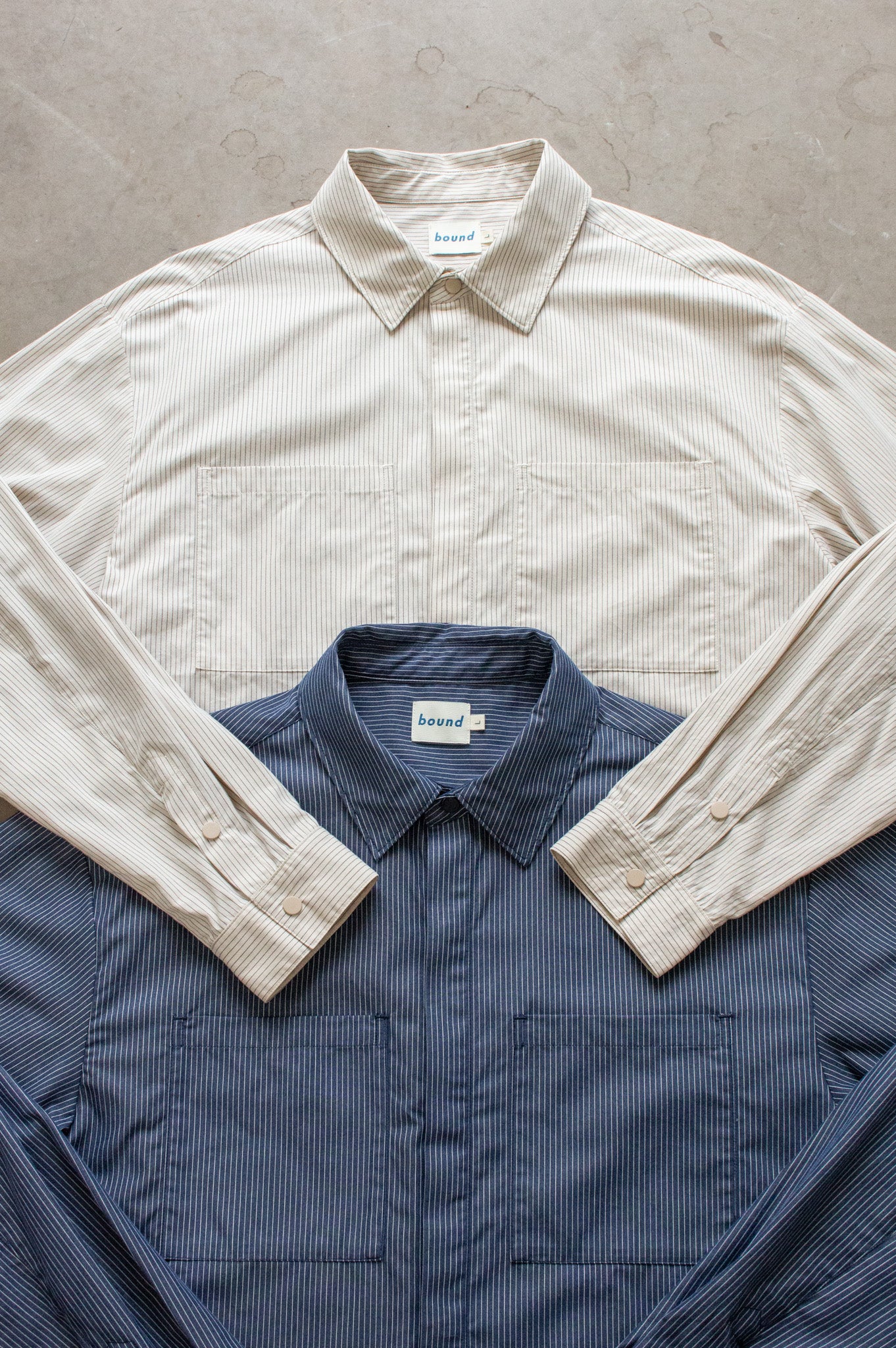 LORDELO STRIPE LONGSLEEVE SHIRT - NAVY